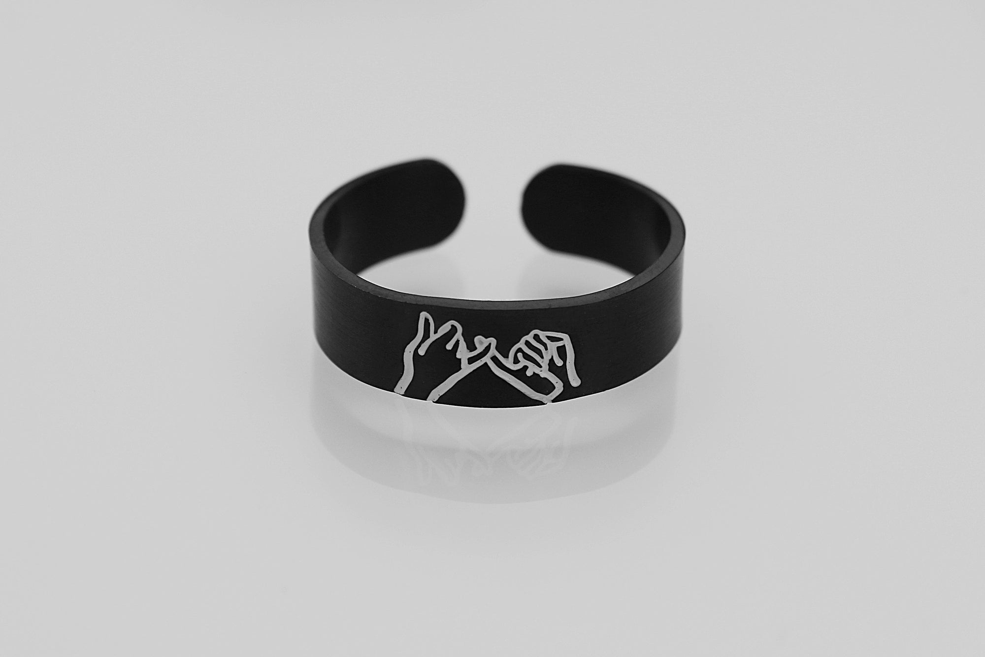 Pinky Promise Ring - Black Stainless Steel