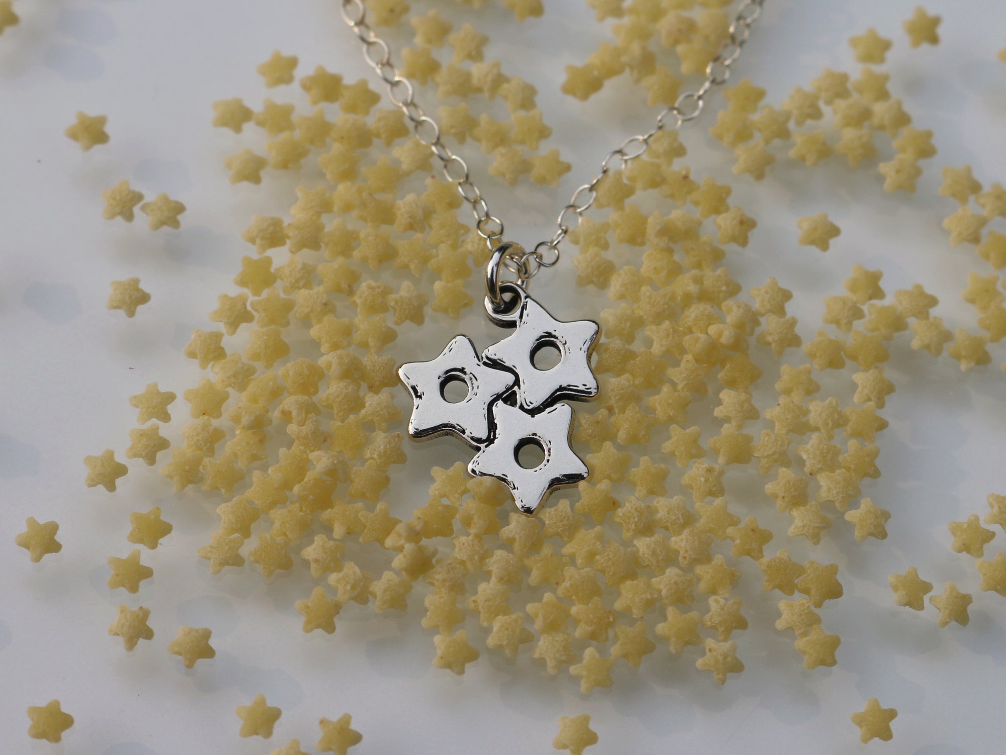 Star Pastina Pasta Necklace - Sterling Silver