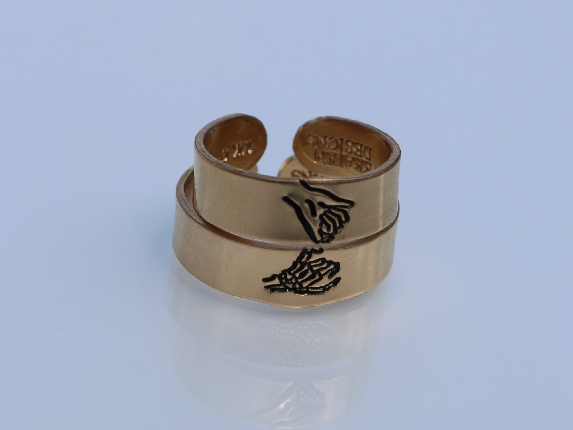 Skeleton Pinky Swear Ring Set