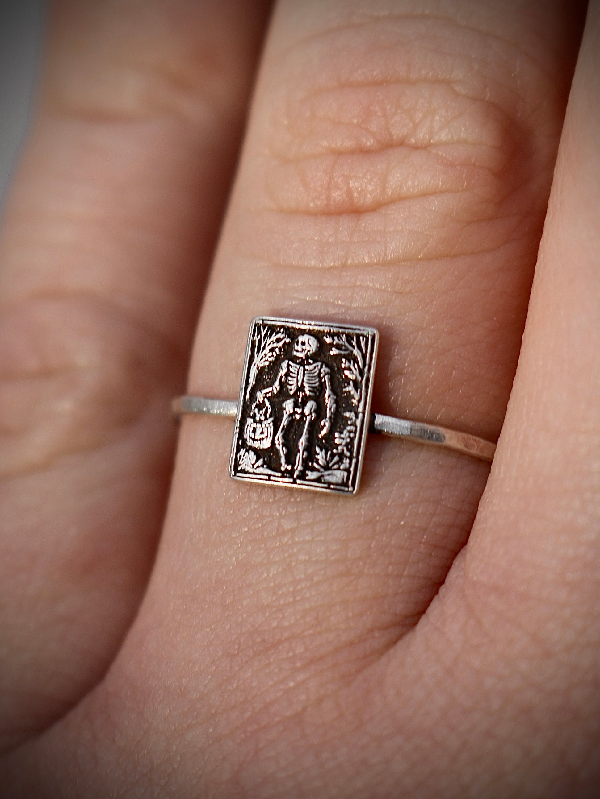 Vintage Halloween Skeleton Ring