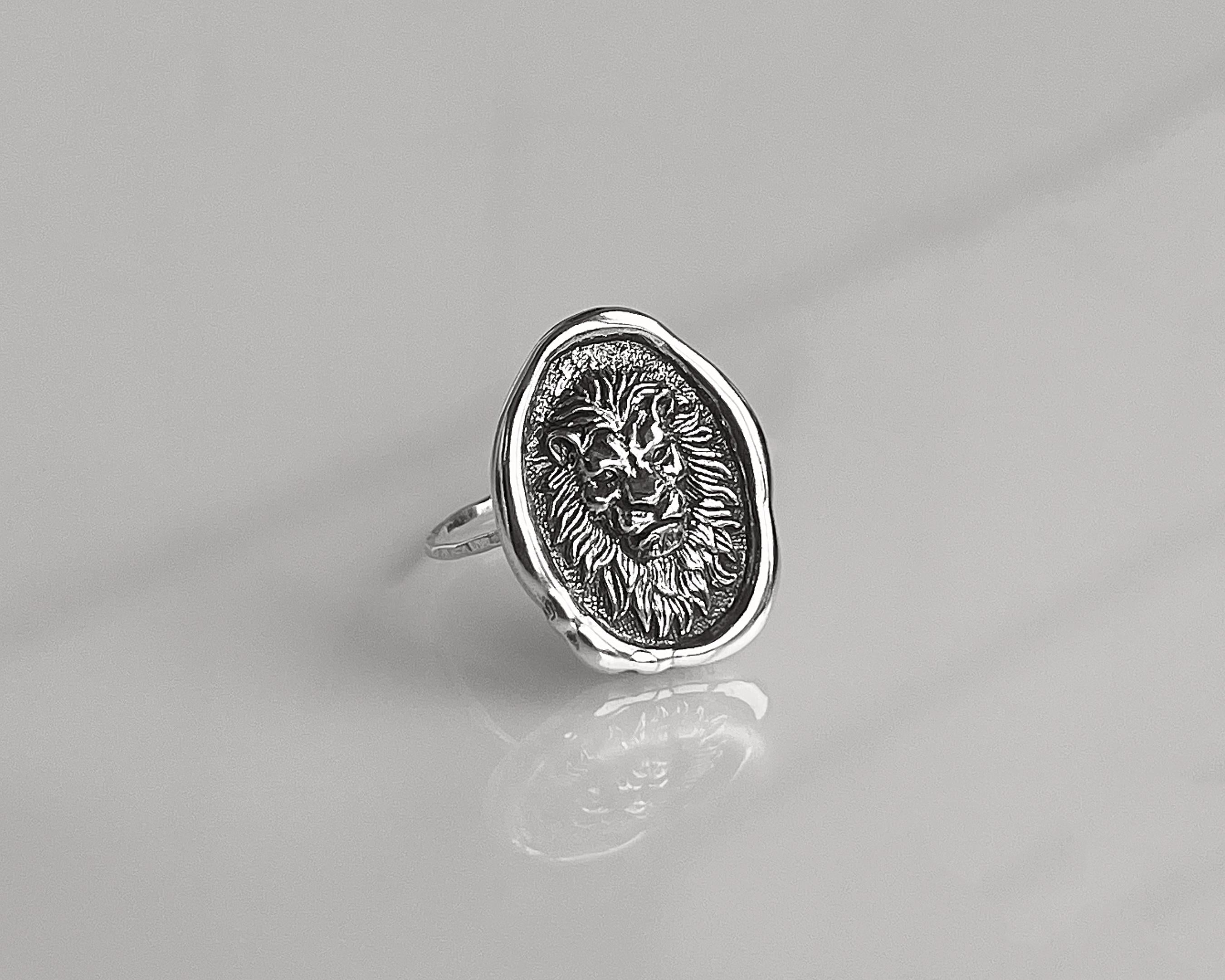 Lion Head Statement Ring | Bold King of the Jungle Jewelry | Unique Animal Ring for Zodiac Leo & Power Lovers | Fearless Warrior Style Gift