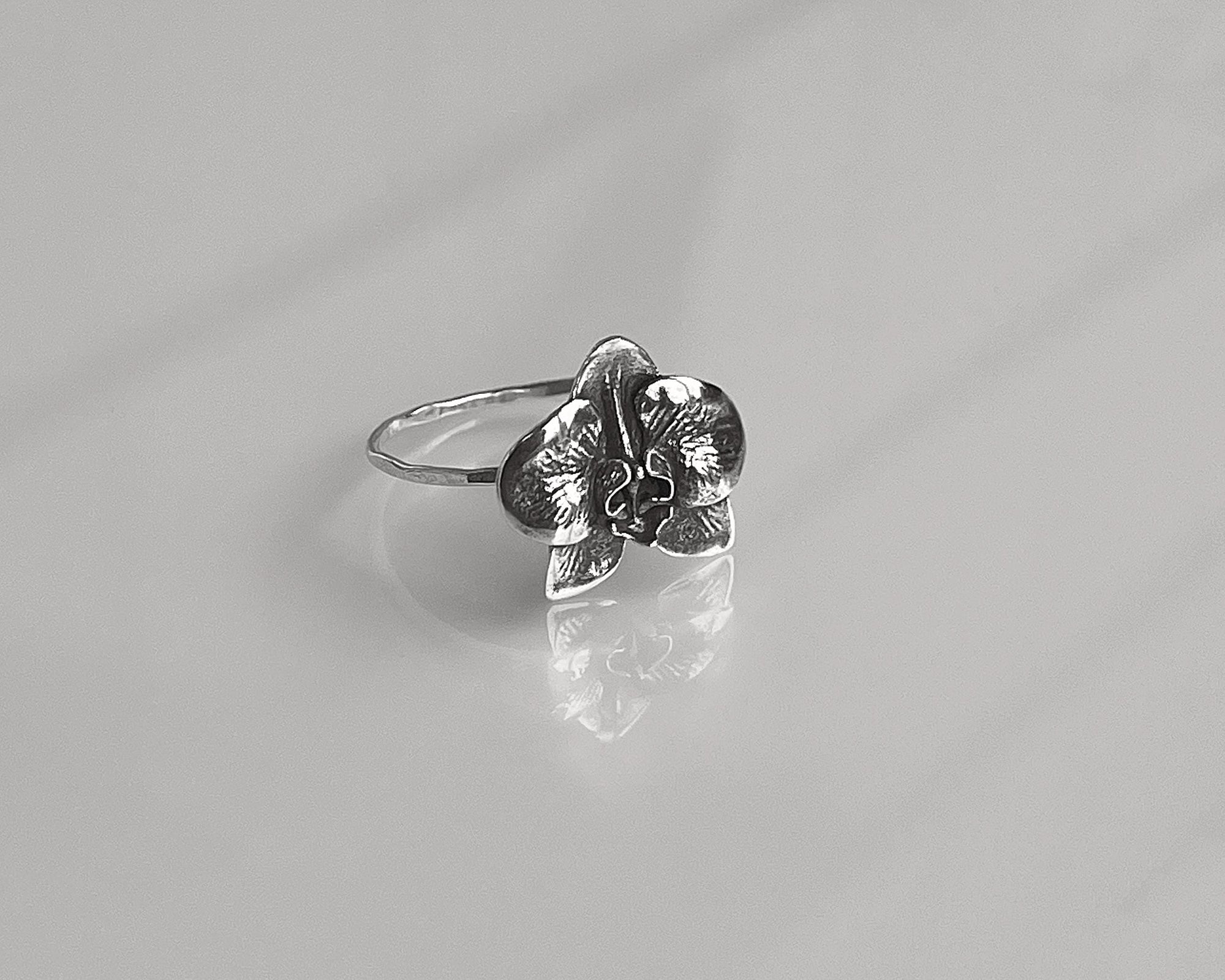 Orchid Statement Ring | Bold Floral Nature Inspired Jewelry | Large Flower Ring for Exotic & Botanical Lovers | Unique Tropical Garden Gift