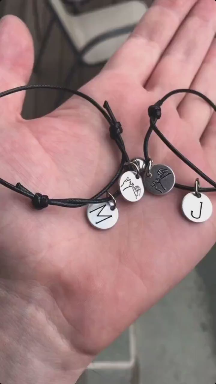 8 BRACELET COLORS: 1 Pair Matching Magnetic Couples Bracelet | Pinky Promise | Best Friend Birthday Gifts | Friendship Bracelets for 2