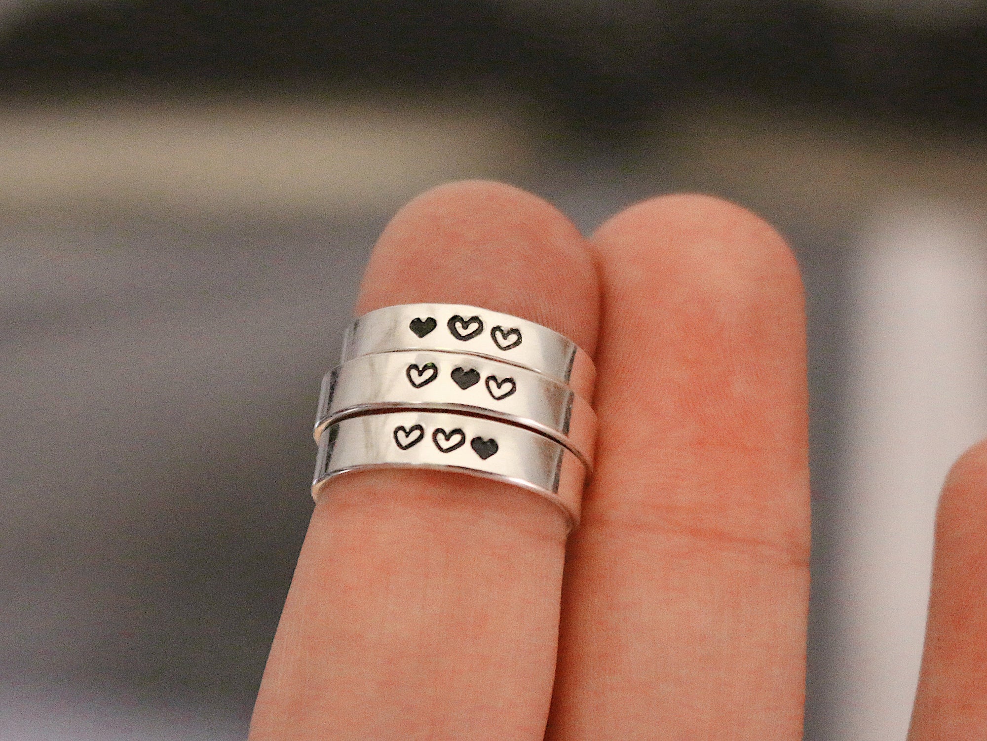 Best Friend Heart Rings for 2, 3, 4, 5, 6, 7, or 8