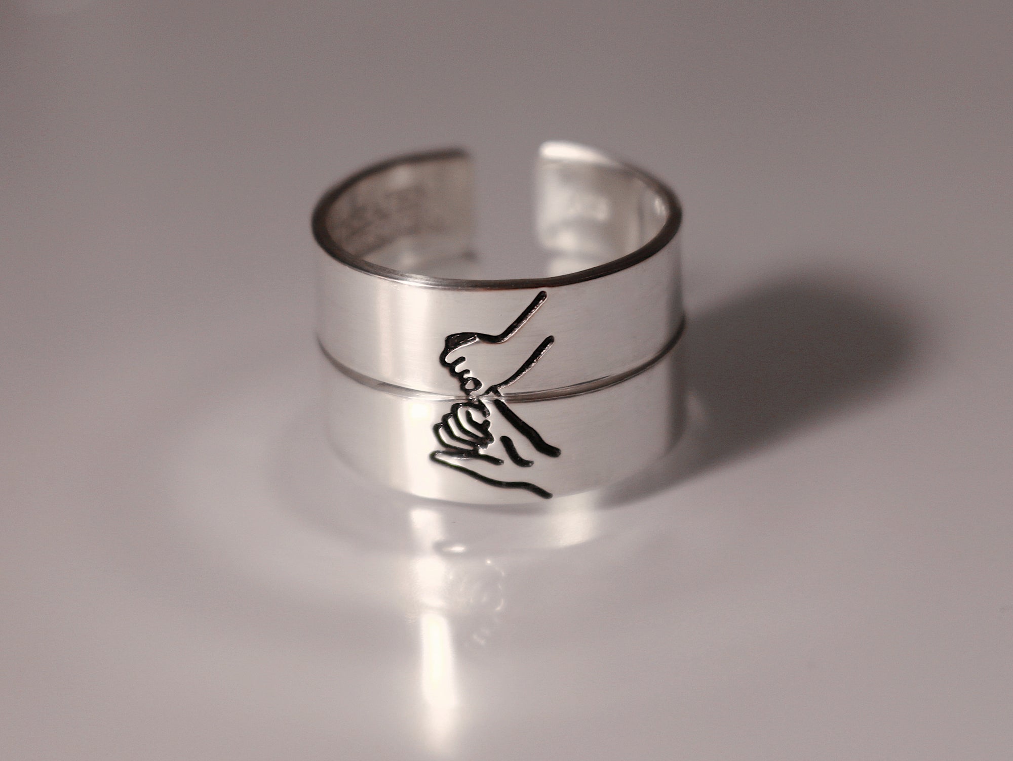 Parent and Child Pinky Swear Ring Set