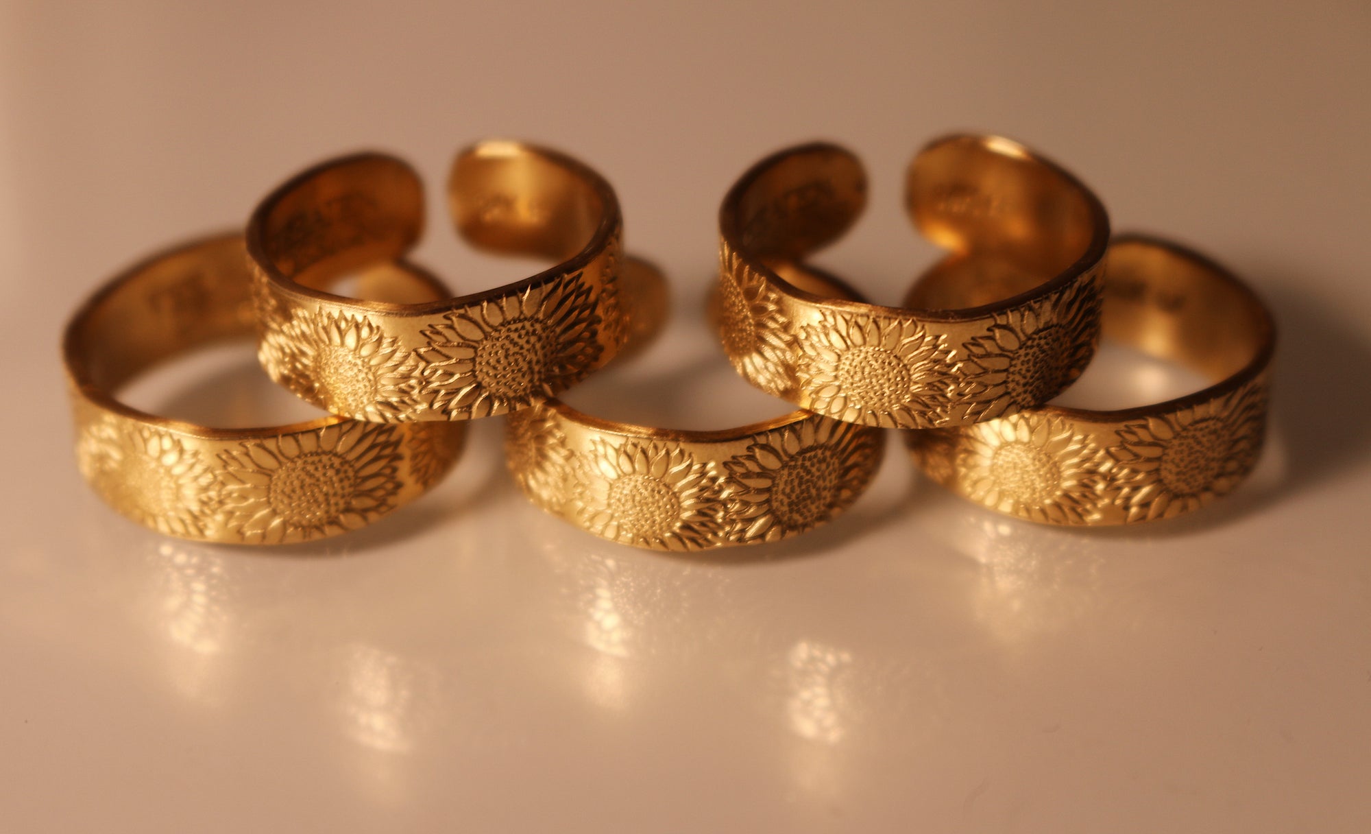 Gold Sunflower Ring