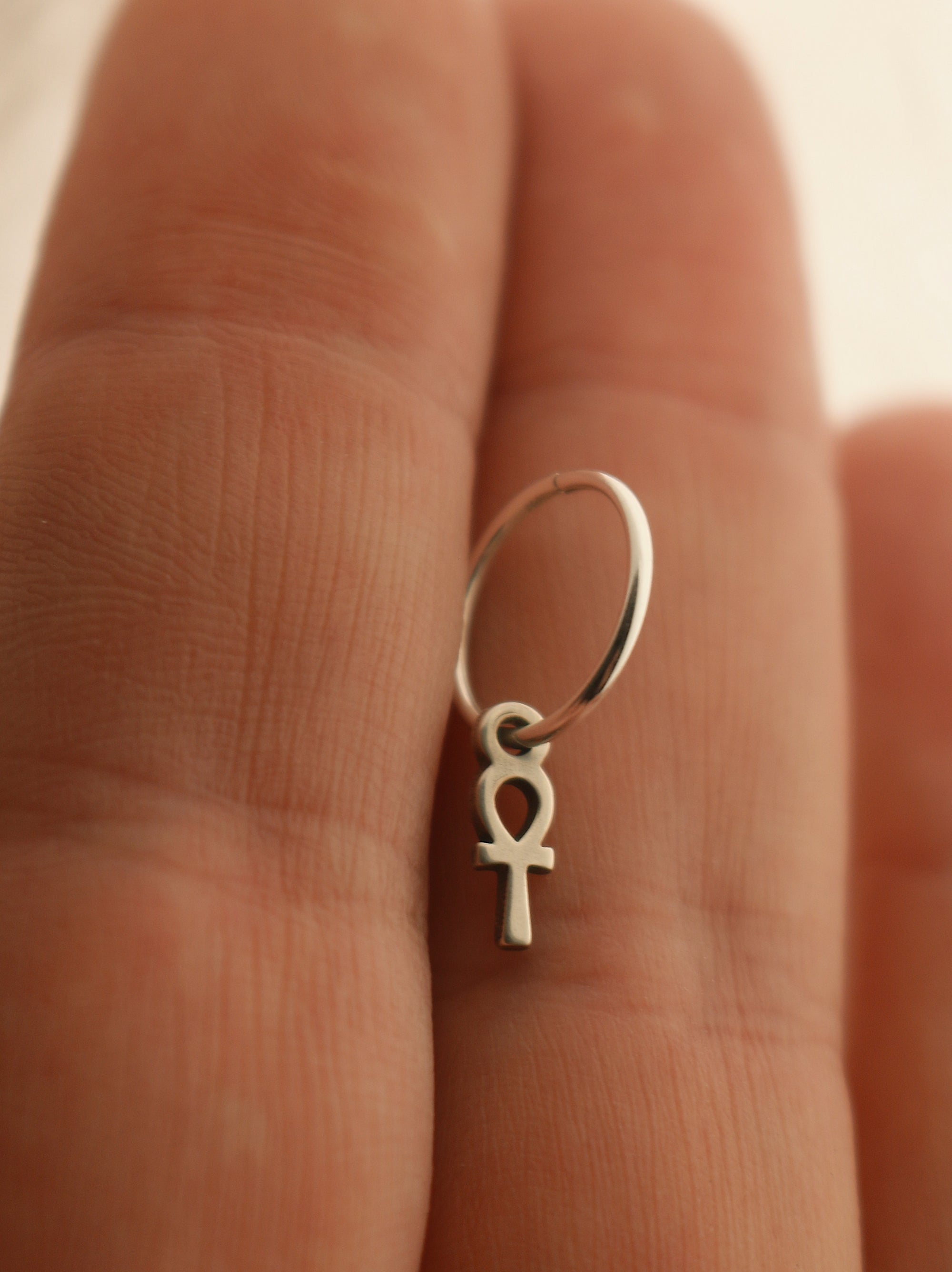 Ankh Hoop Earring