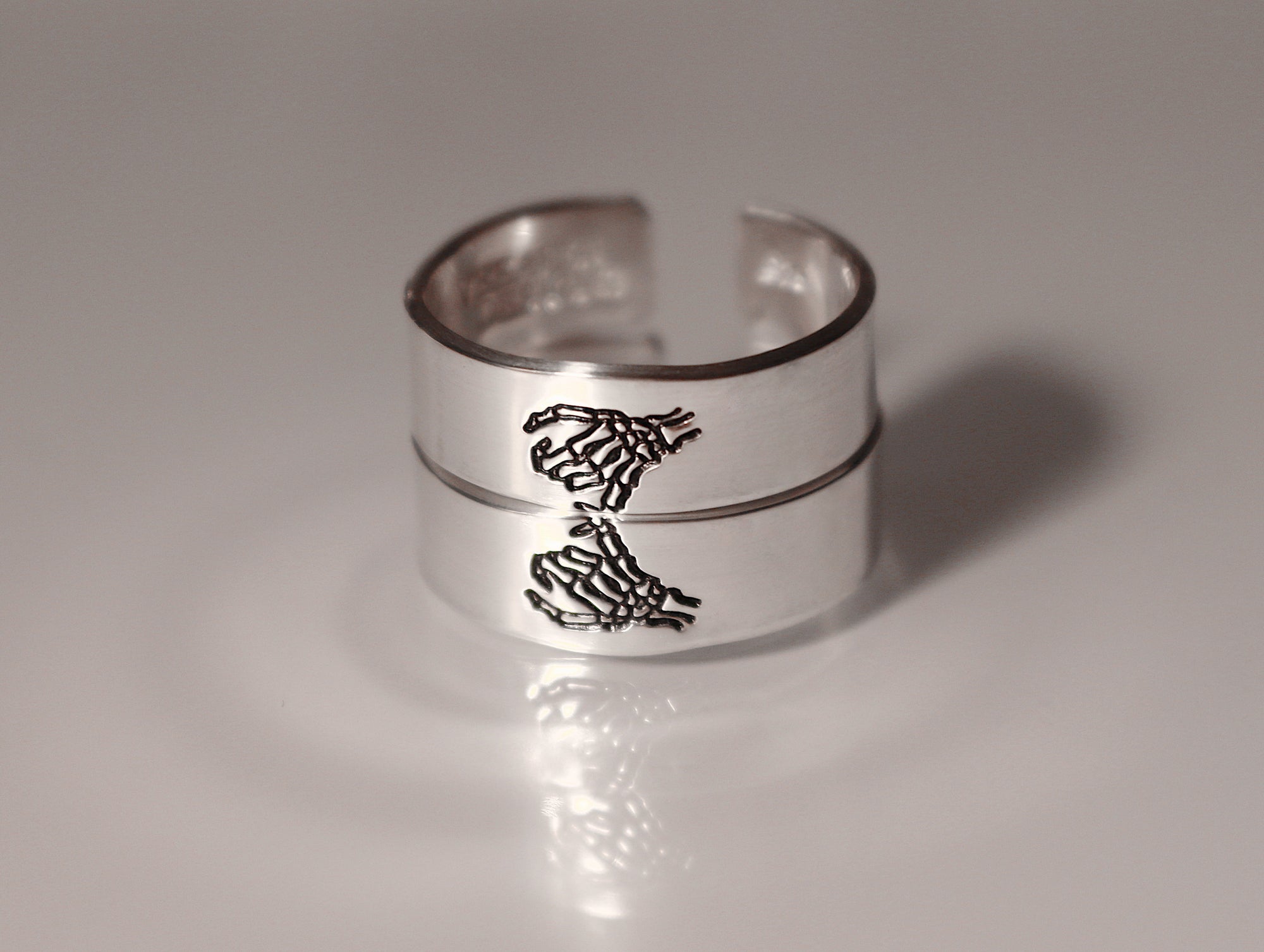 Double Skeleton Pinky Swear Ring Set