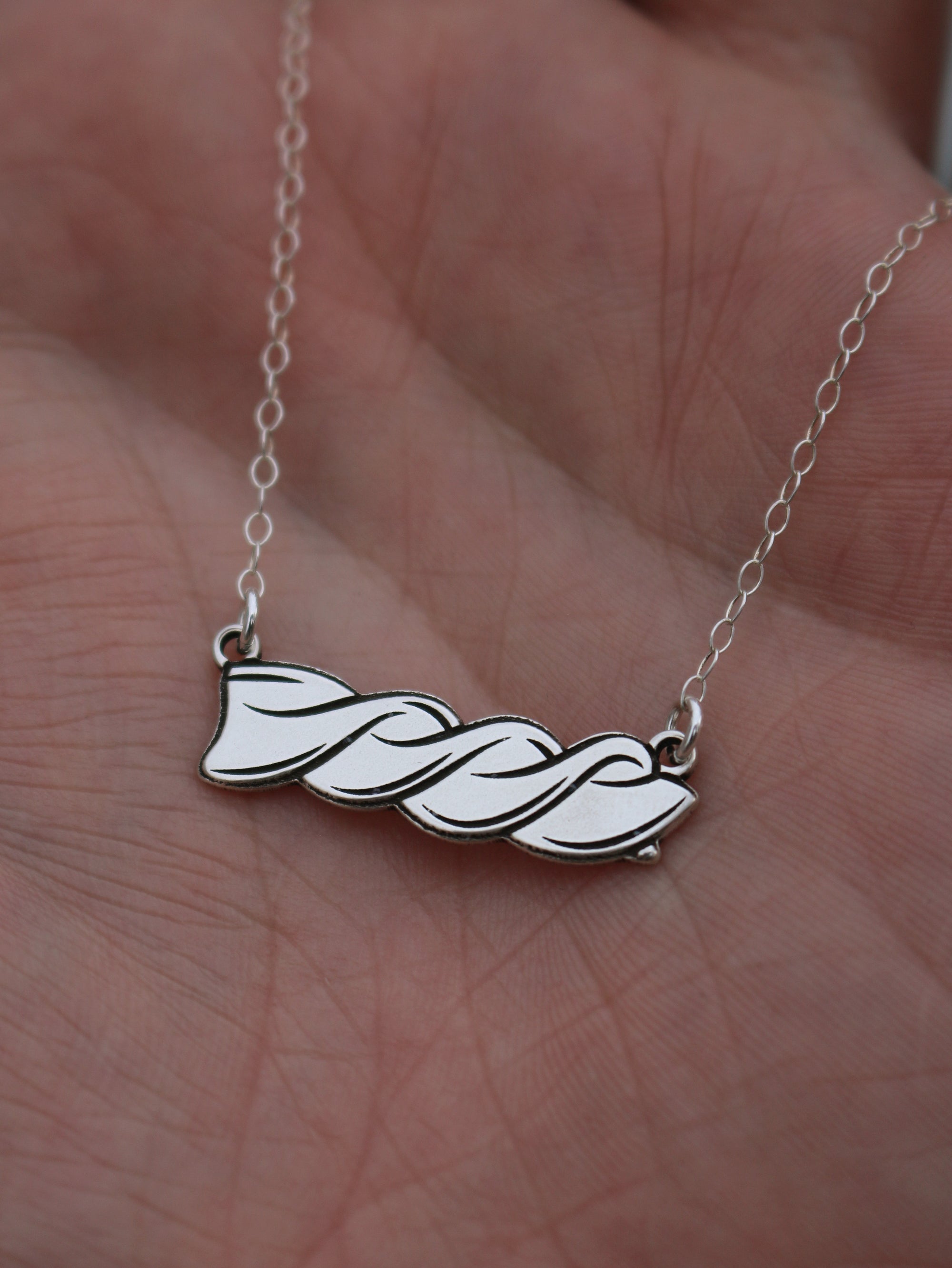 Fusilli Pasta Necklace - Sterling Silver