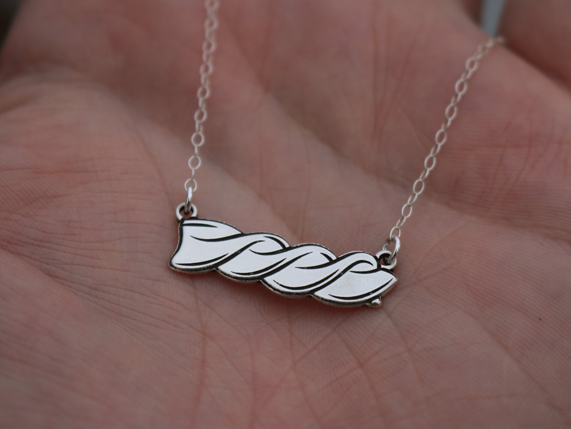 Fusilli Pasta Necklace - Sterling Silver
