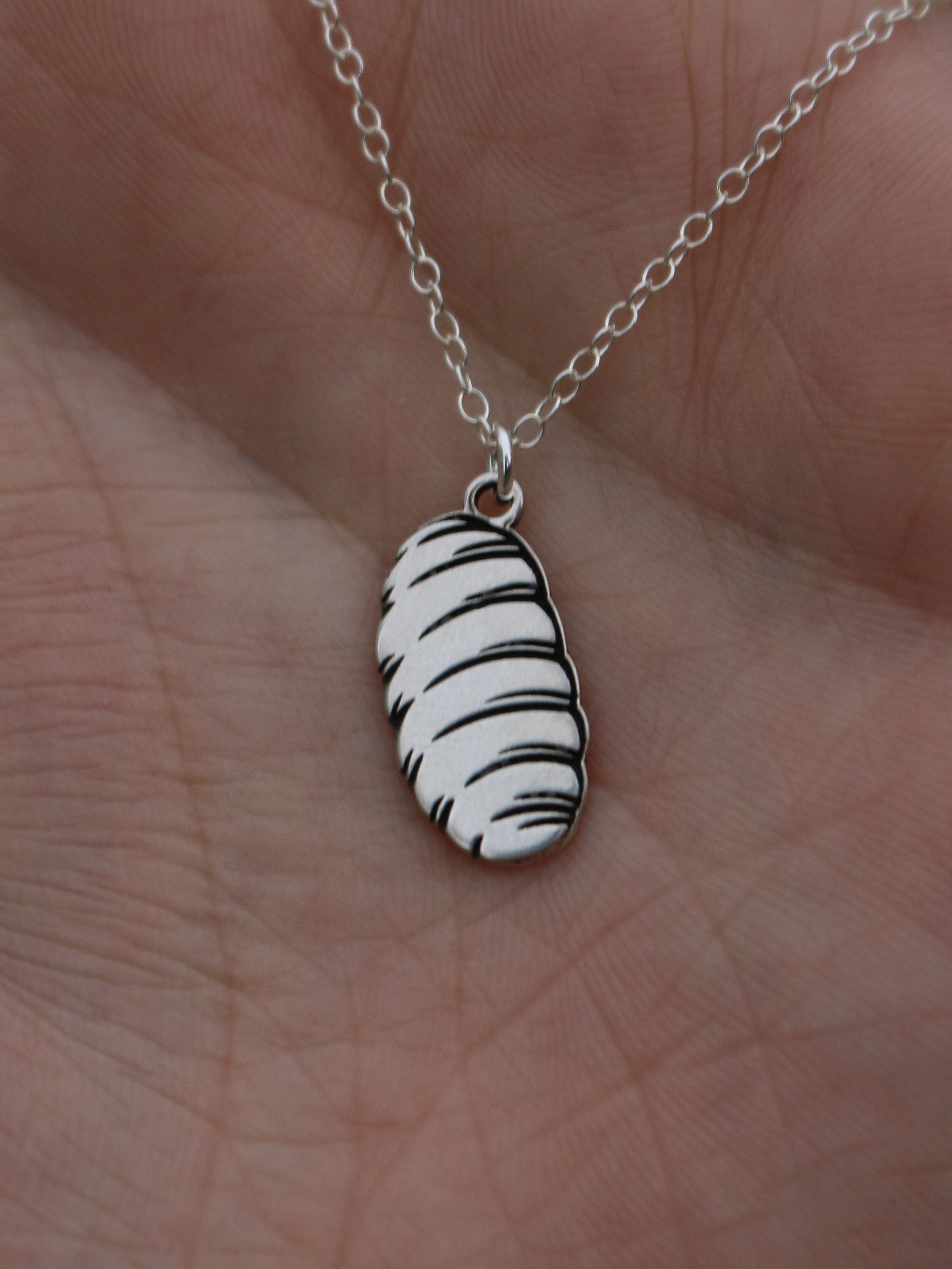 Gnocchi Pasta Necklace - Sterling Silver