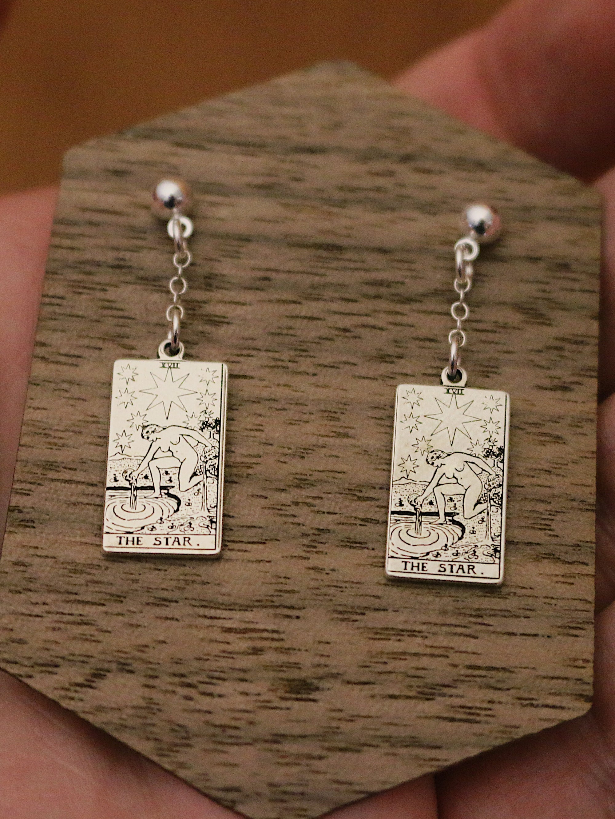 The Major Arcana Tarot Card Dangle Earring - Sterling Silver