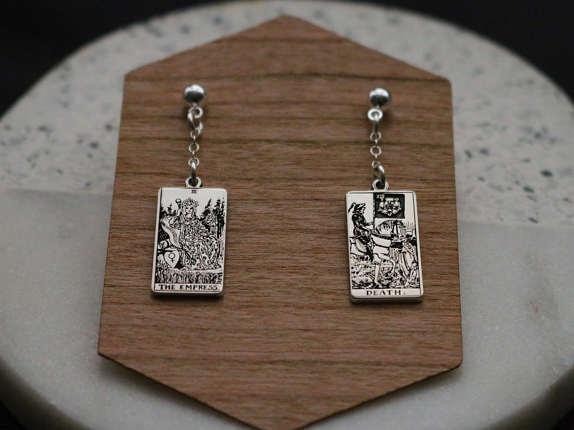 The Major Arcana Tarot Card Dangle Earring - Sterling Silver