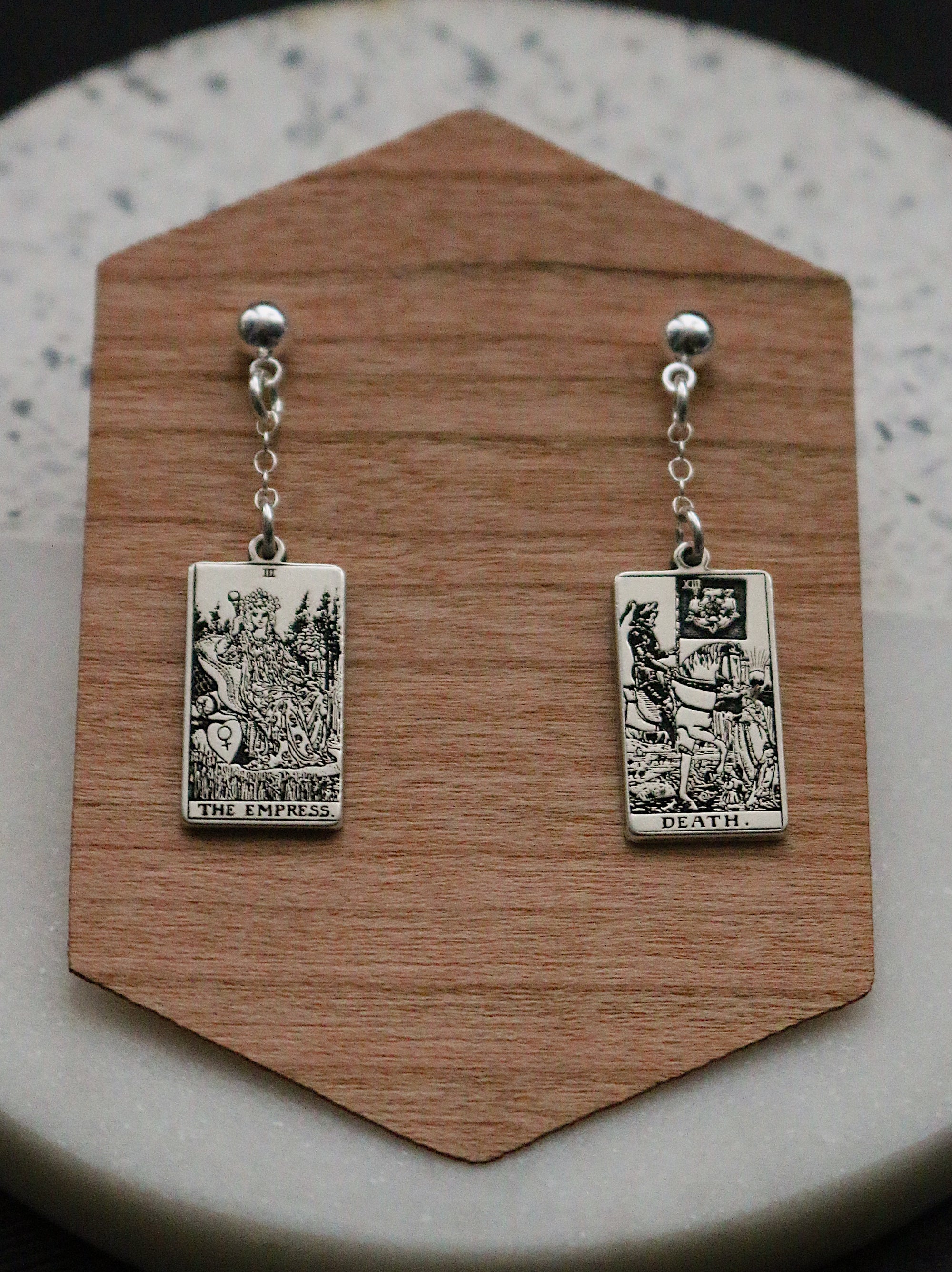 The Major Arcana Tarot Card Dangle Earring - Sterling Silver