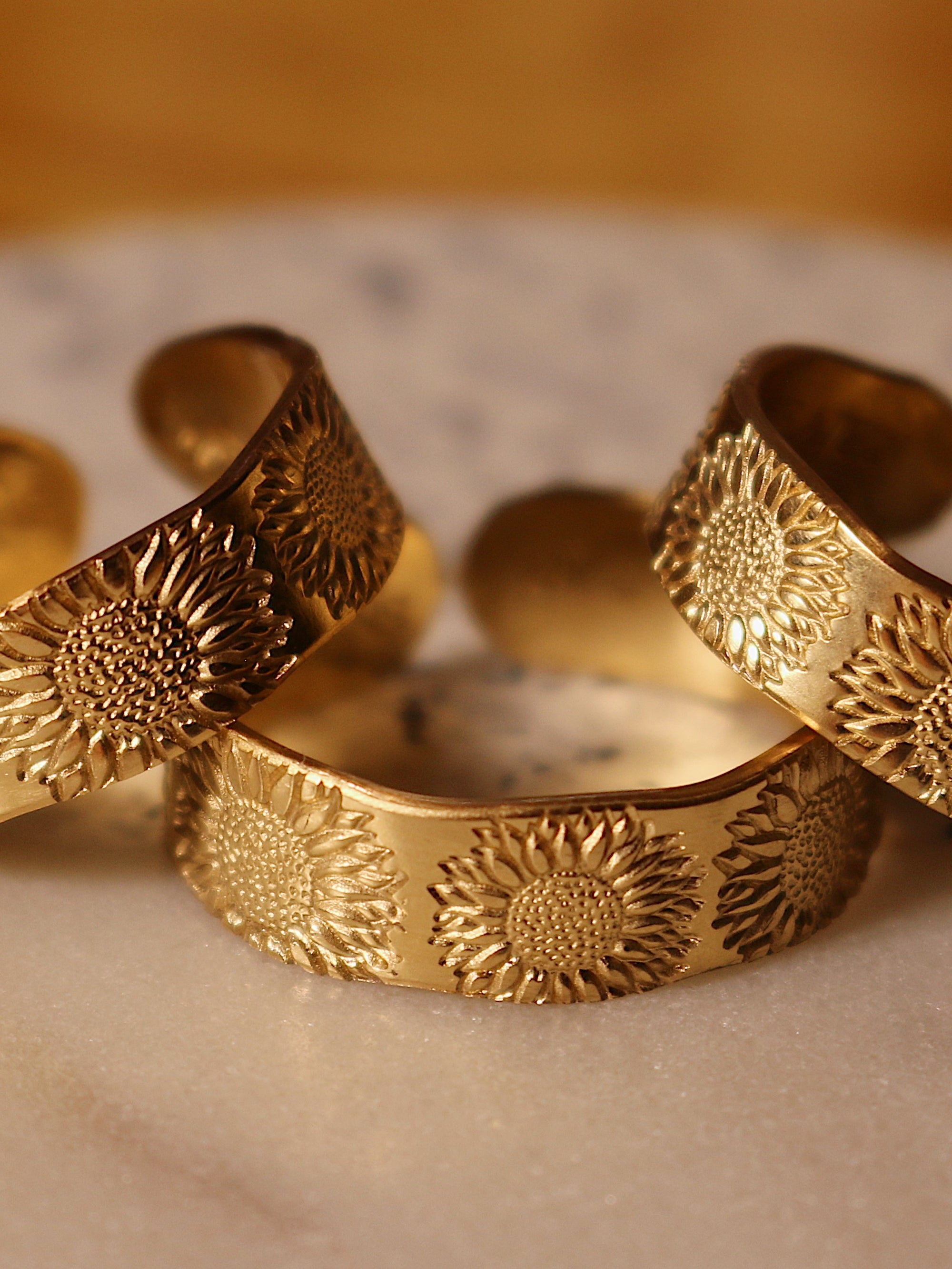 Gold Sunflower Ring