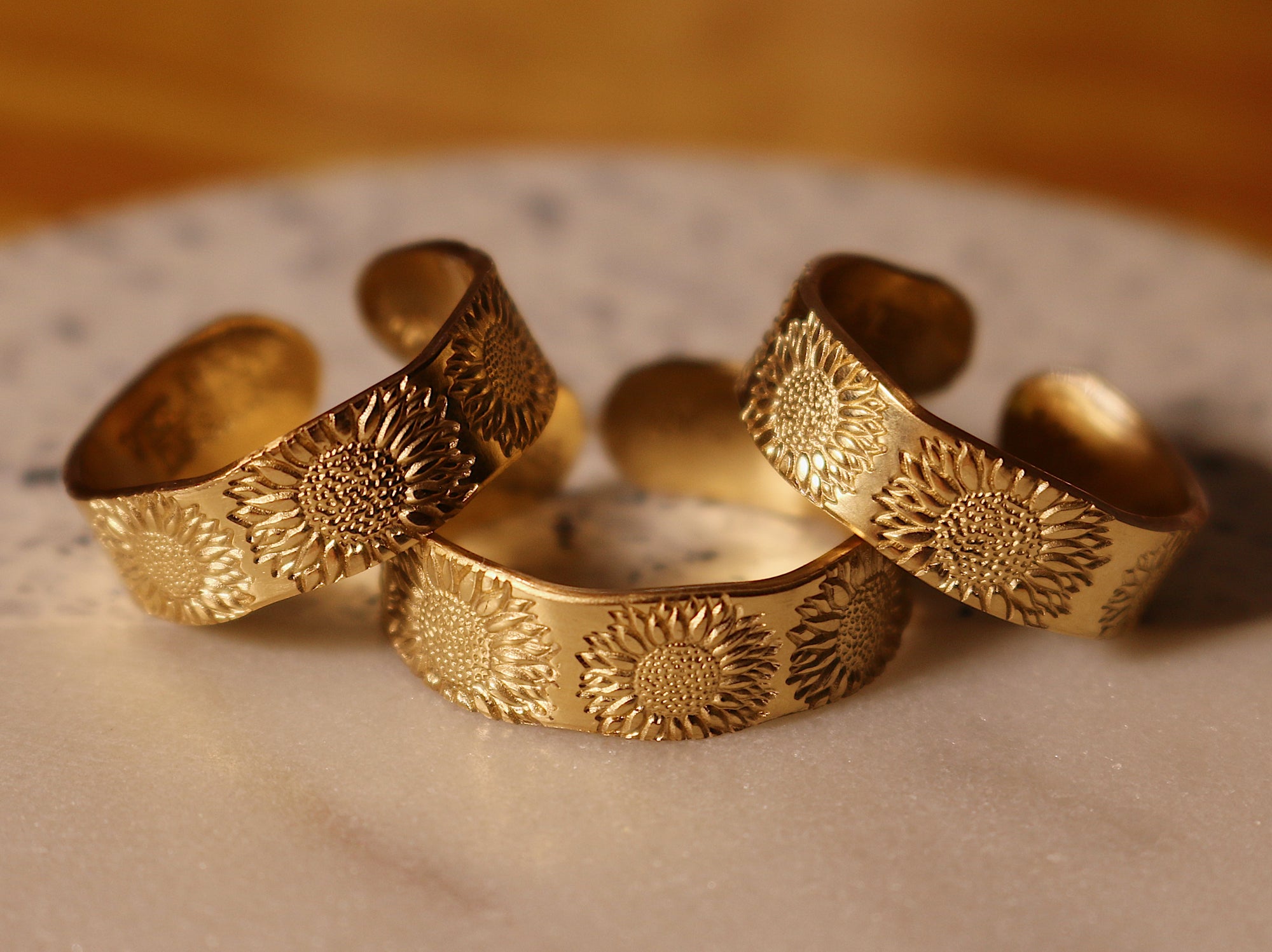 Gold Sunflower Ring
