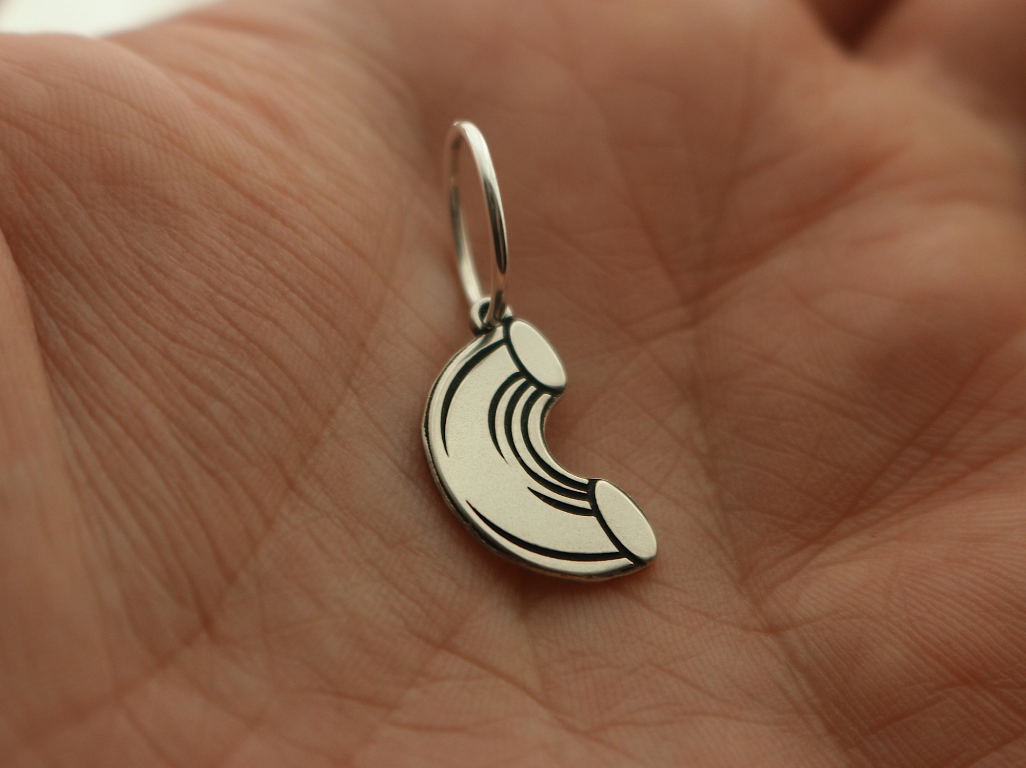 Macaroni Pasta Hoop Earring