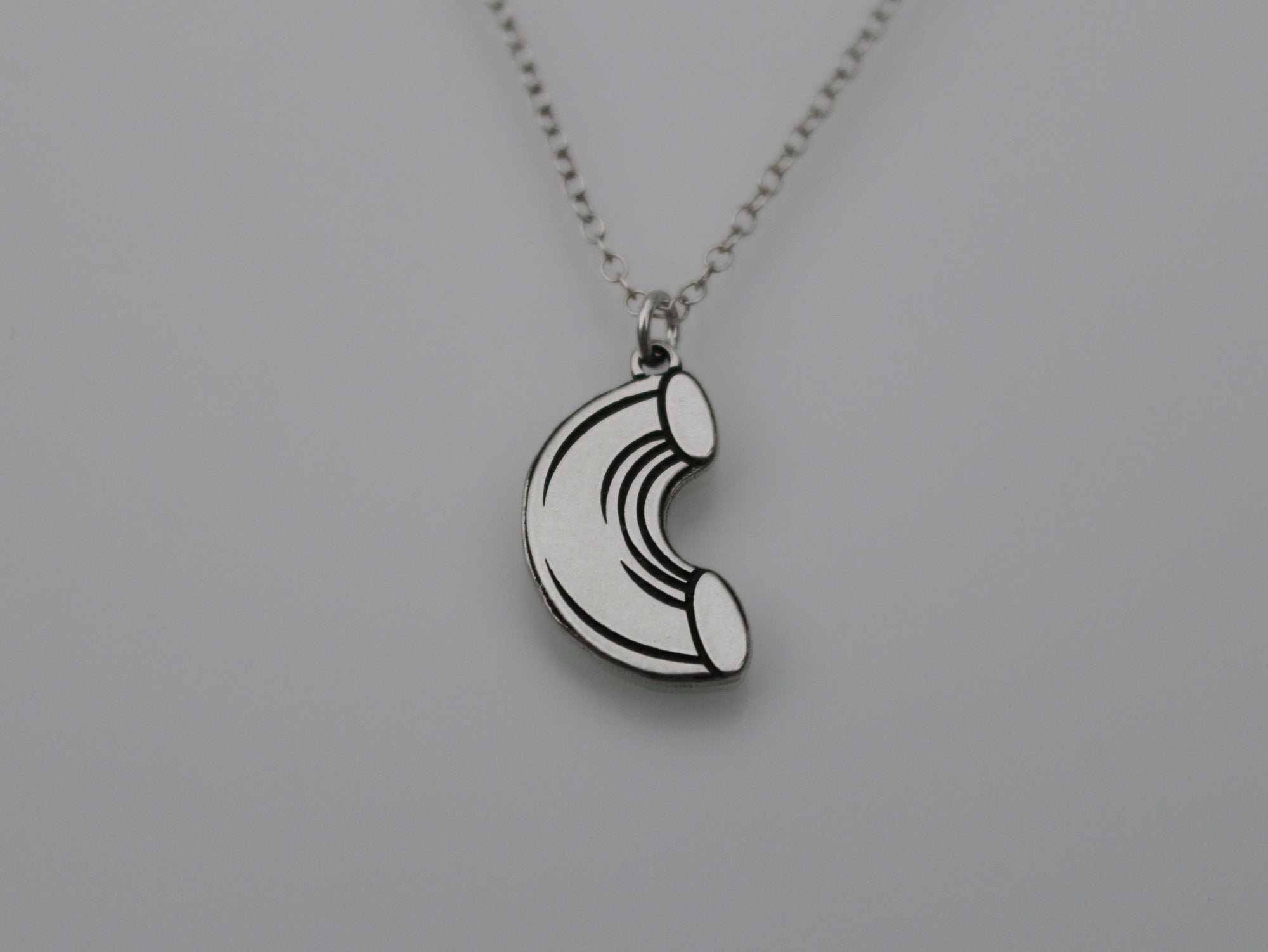 Macaroni Pasta Necklace - Sterling Silver