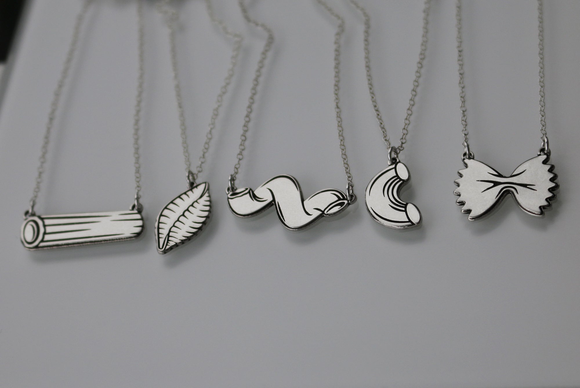 Ravioli Pasta Necklace - Sterling Silver
