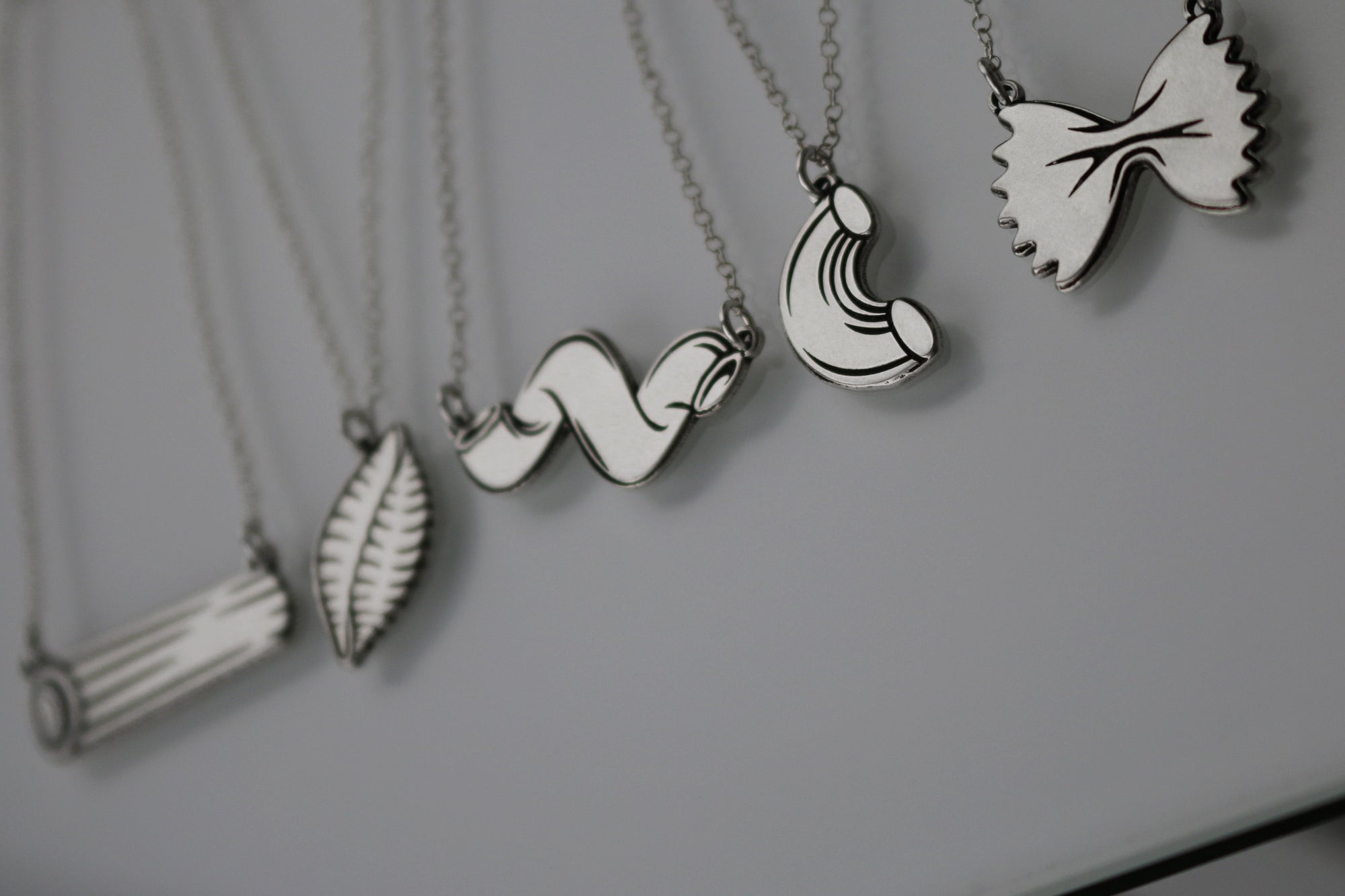 Ravioli Pasta Necklace - Sterling Silver