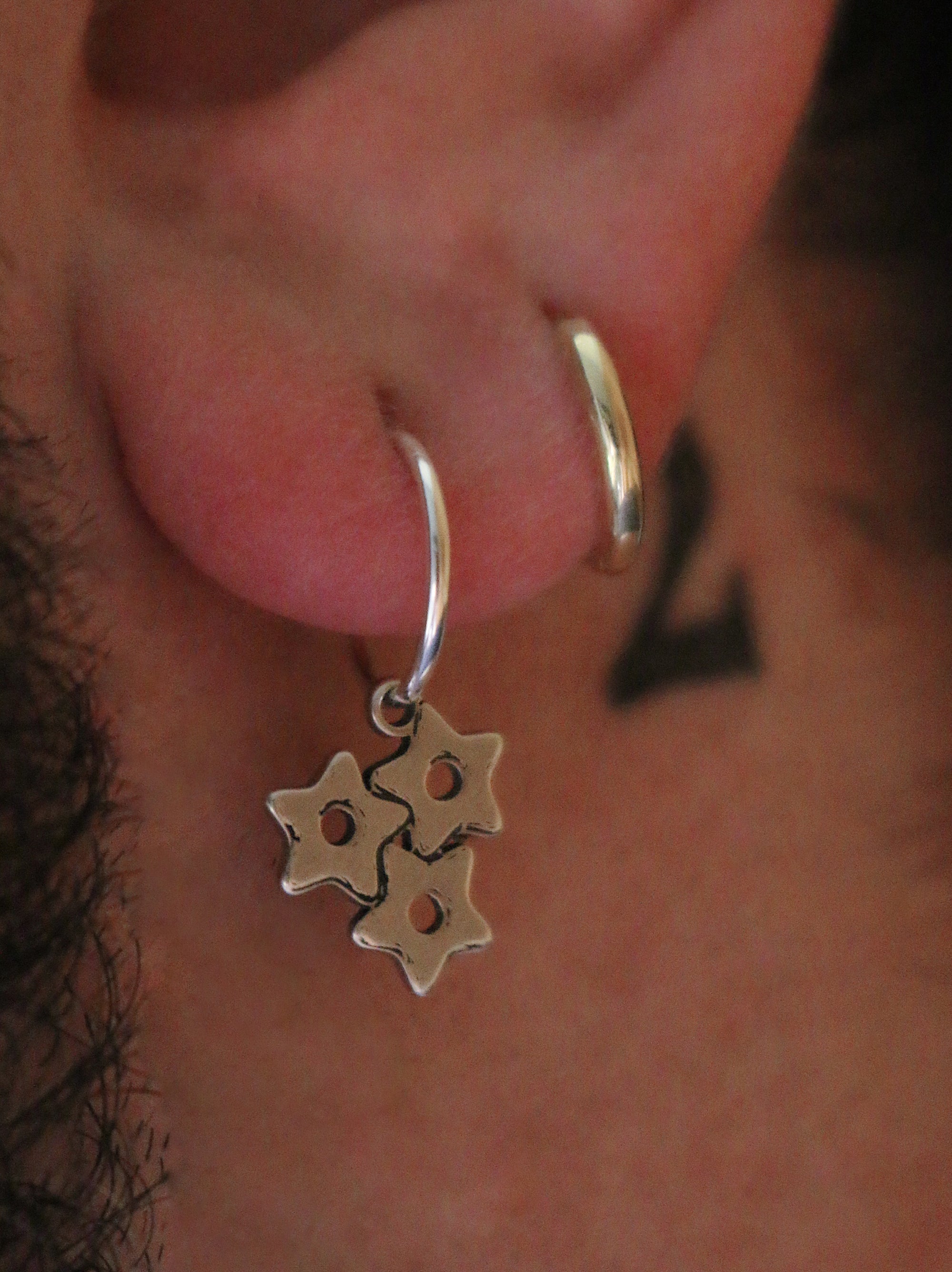 Star Pastina Pasta Hoop Earring