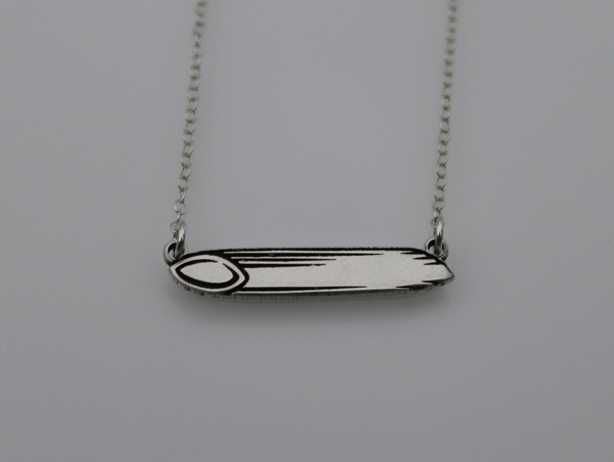 Penne Pasta Necklace - Sterling Silver