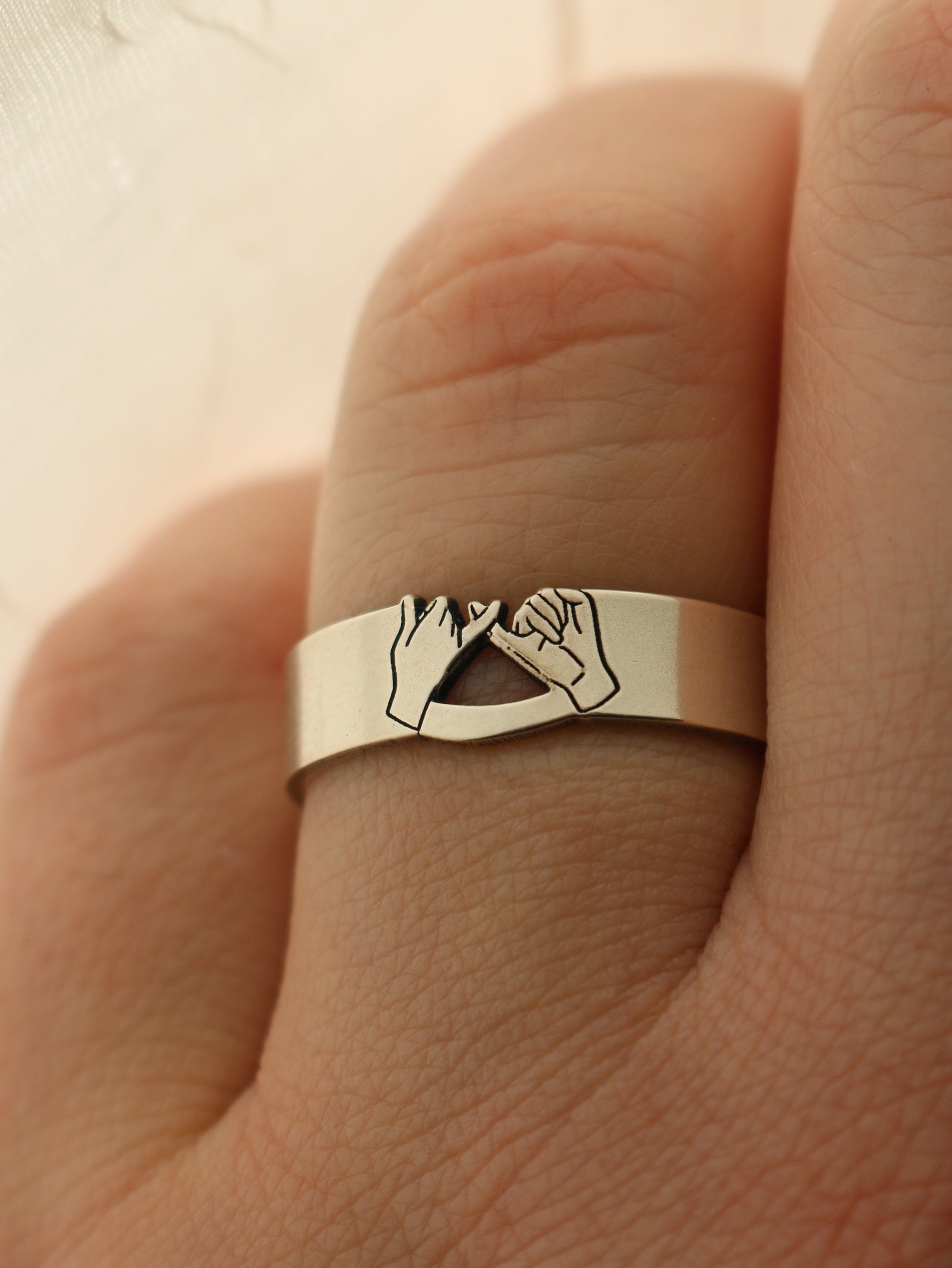 Pinky Promise Cutout Ring - Sterling Silver