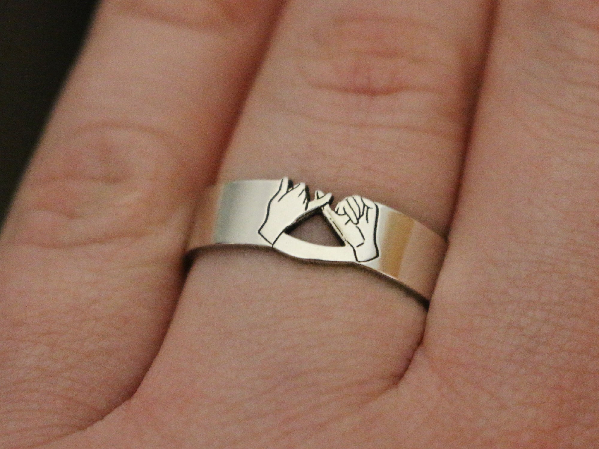 Pinky Promise Cutout Ring - Sterling Silver