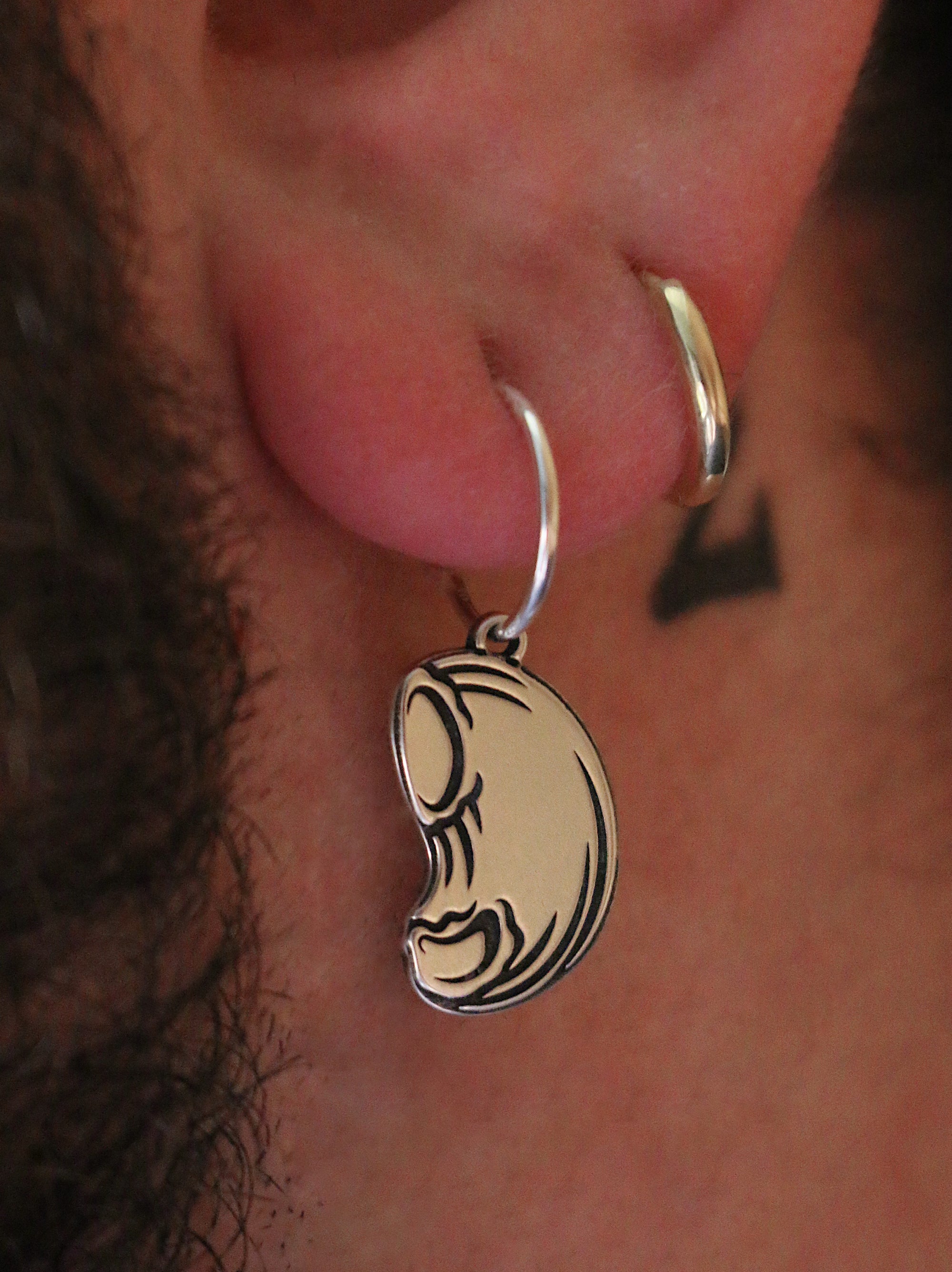Pipe Rigate Pasta Hoop Earring