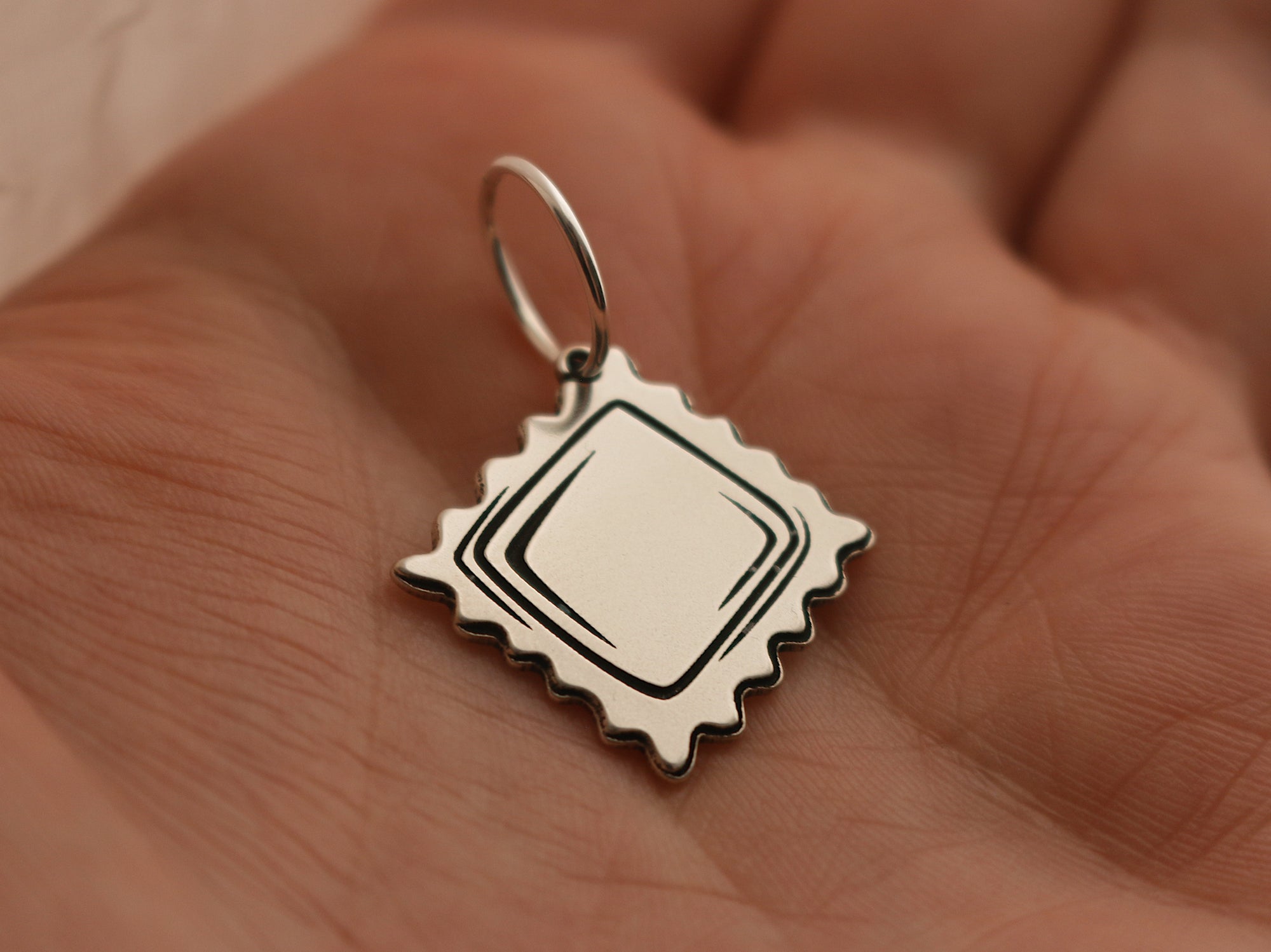 Ravioli Pasta Hoop Earring
