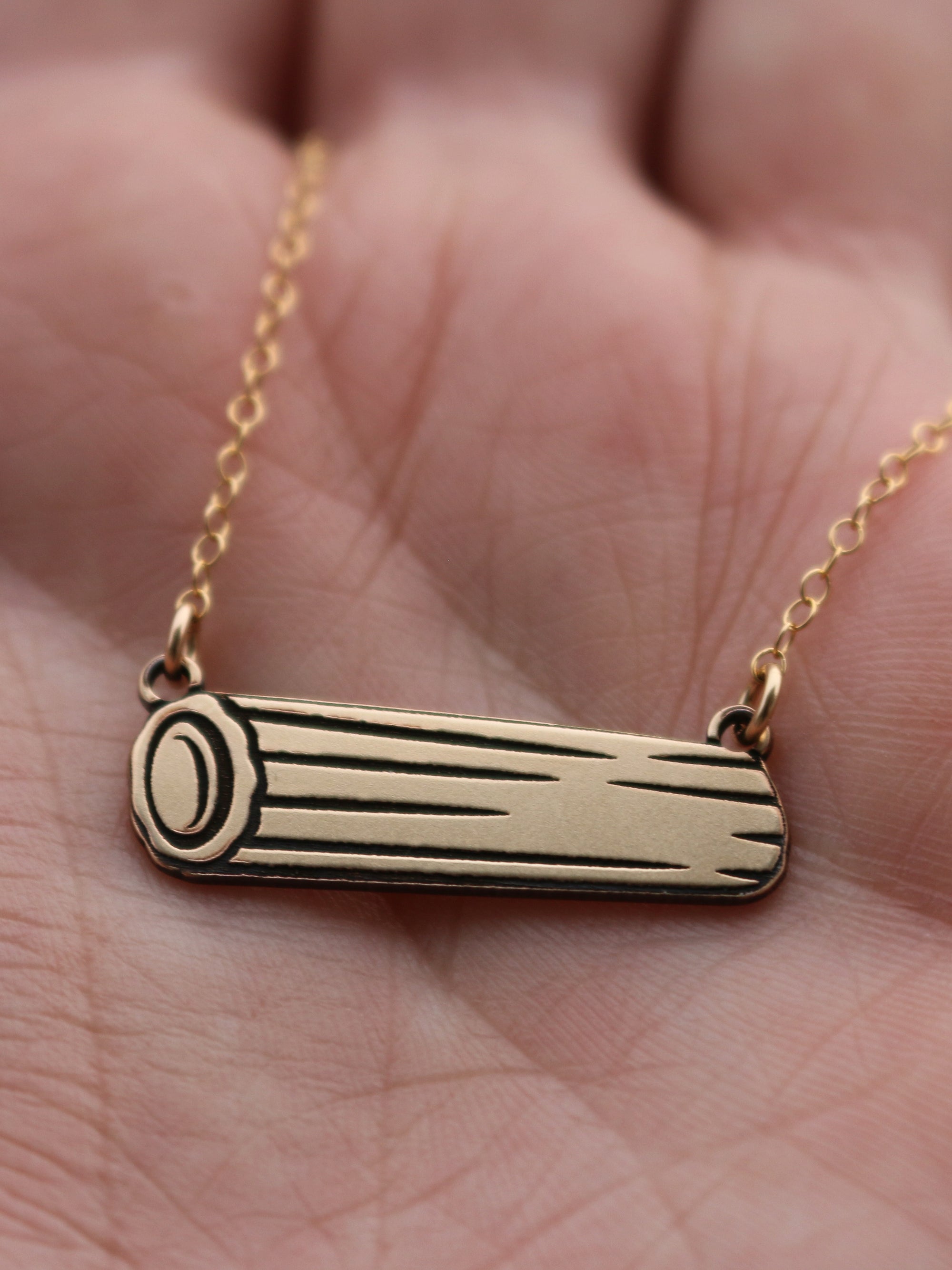 Rigatoni Pasta Necklace - Gold Filled