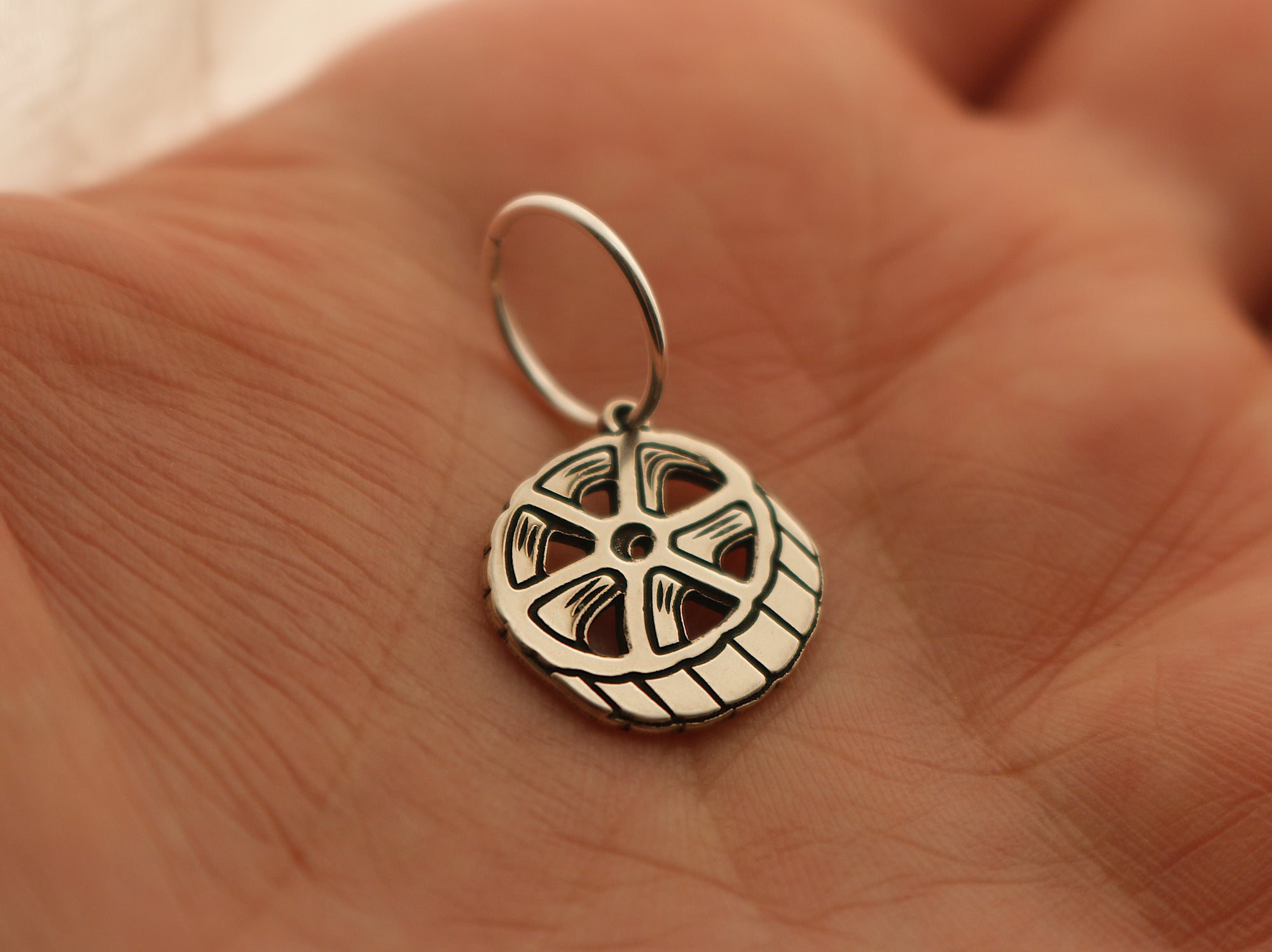 Rotelle Pasta Hoop Earring
