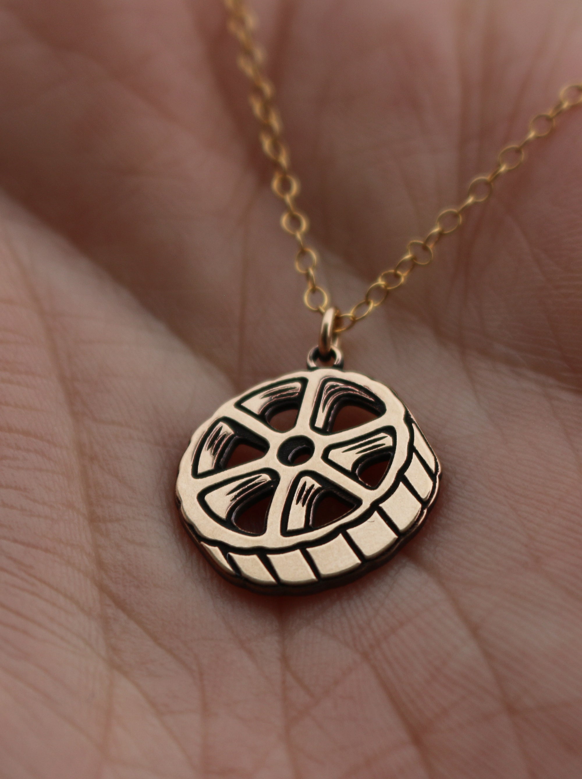 Rotelle Pasta Necklace - Gold Filled