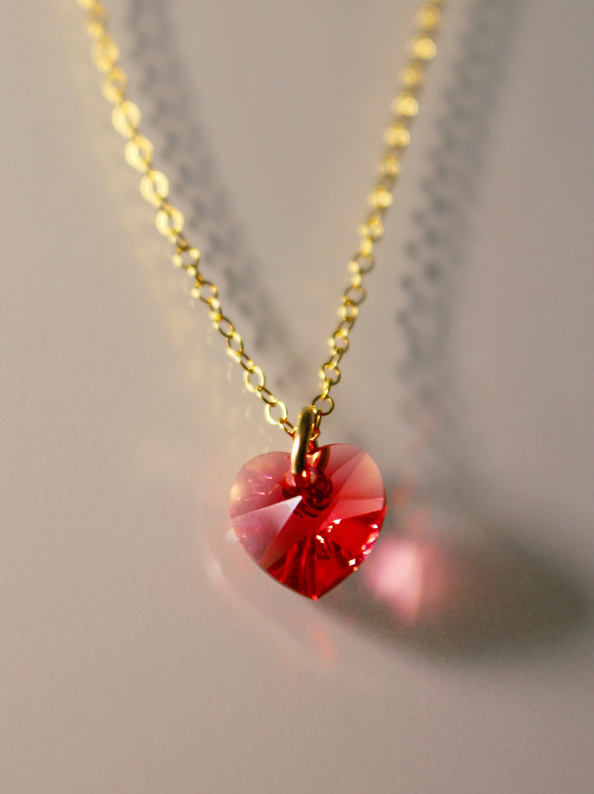 Swarovski Heart Gold Necklace