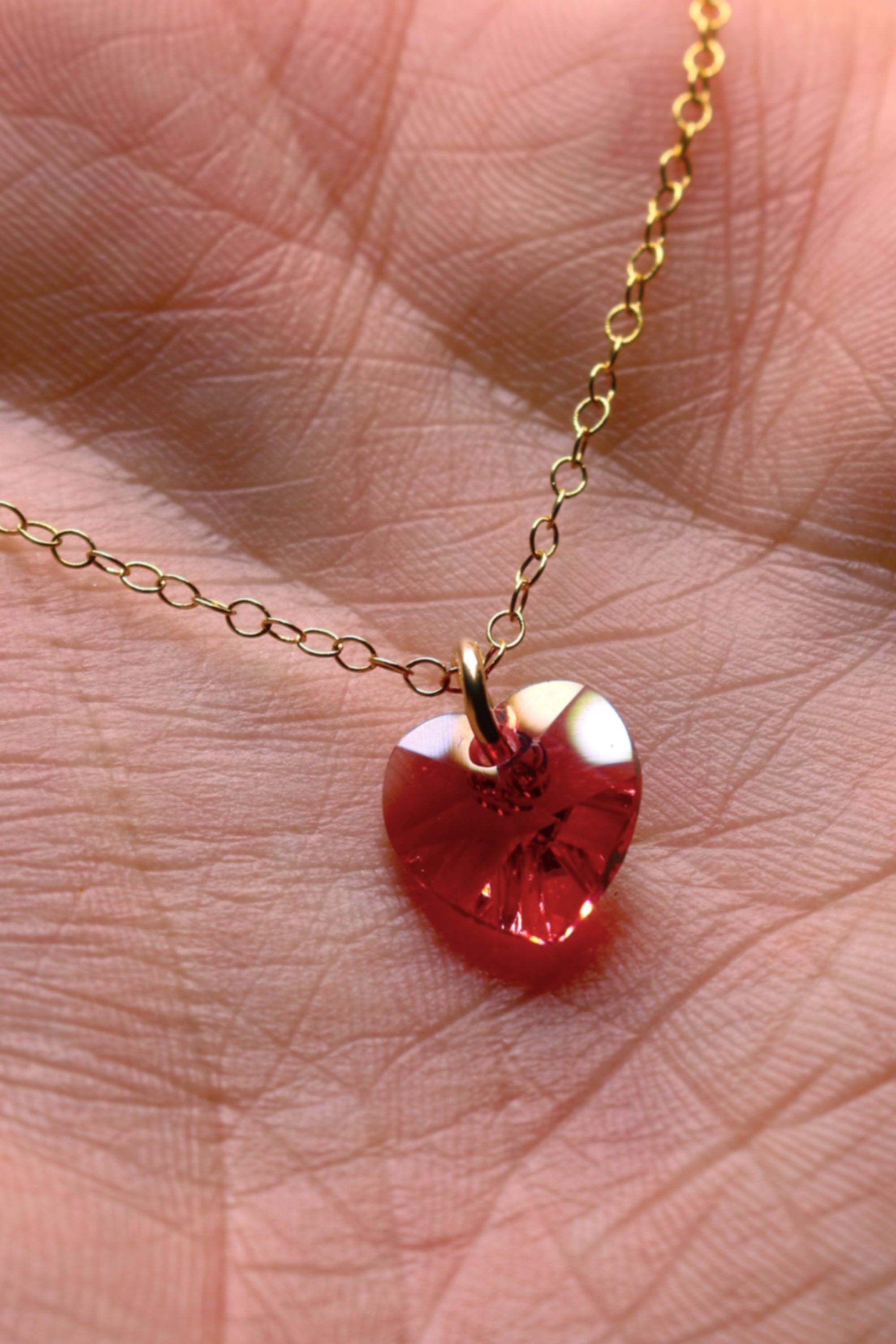 Swarovski Heart Gold Necklace