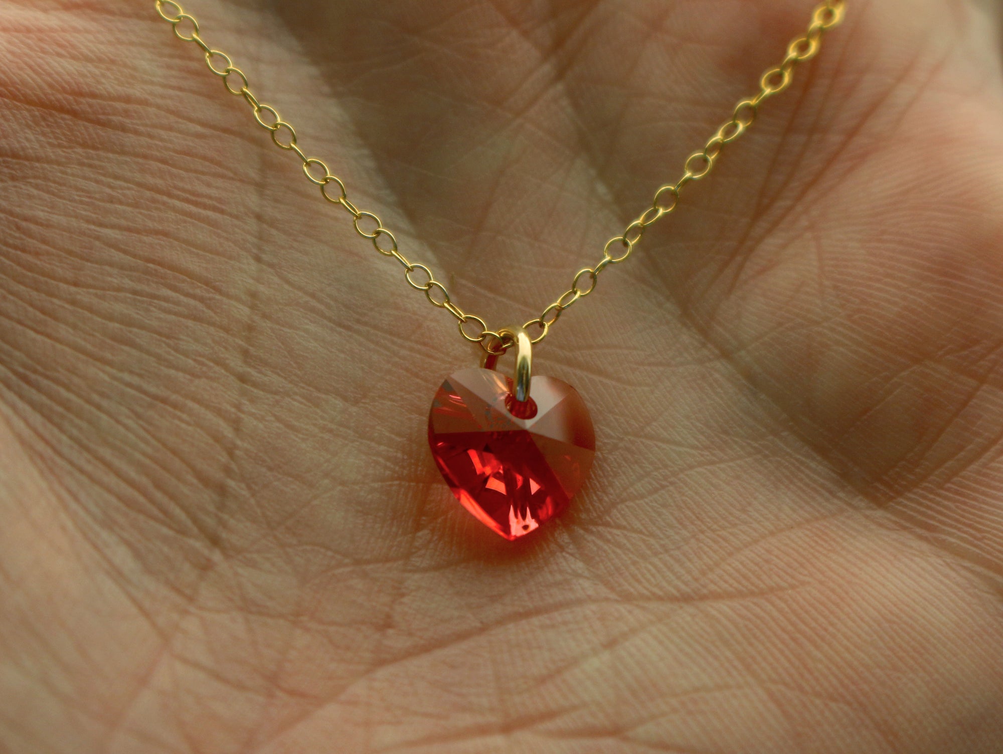 Swarovski Heart Gold Necklace