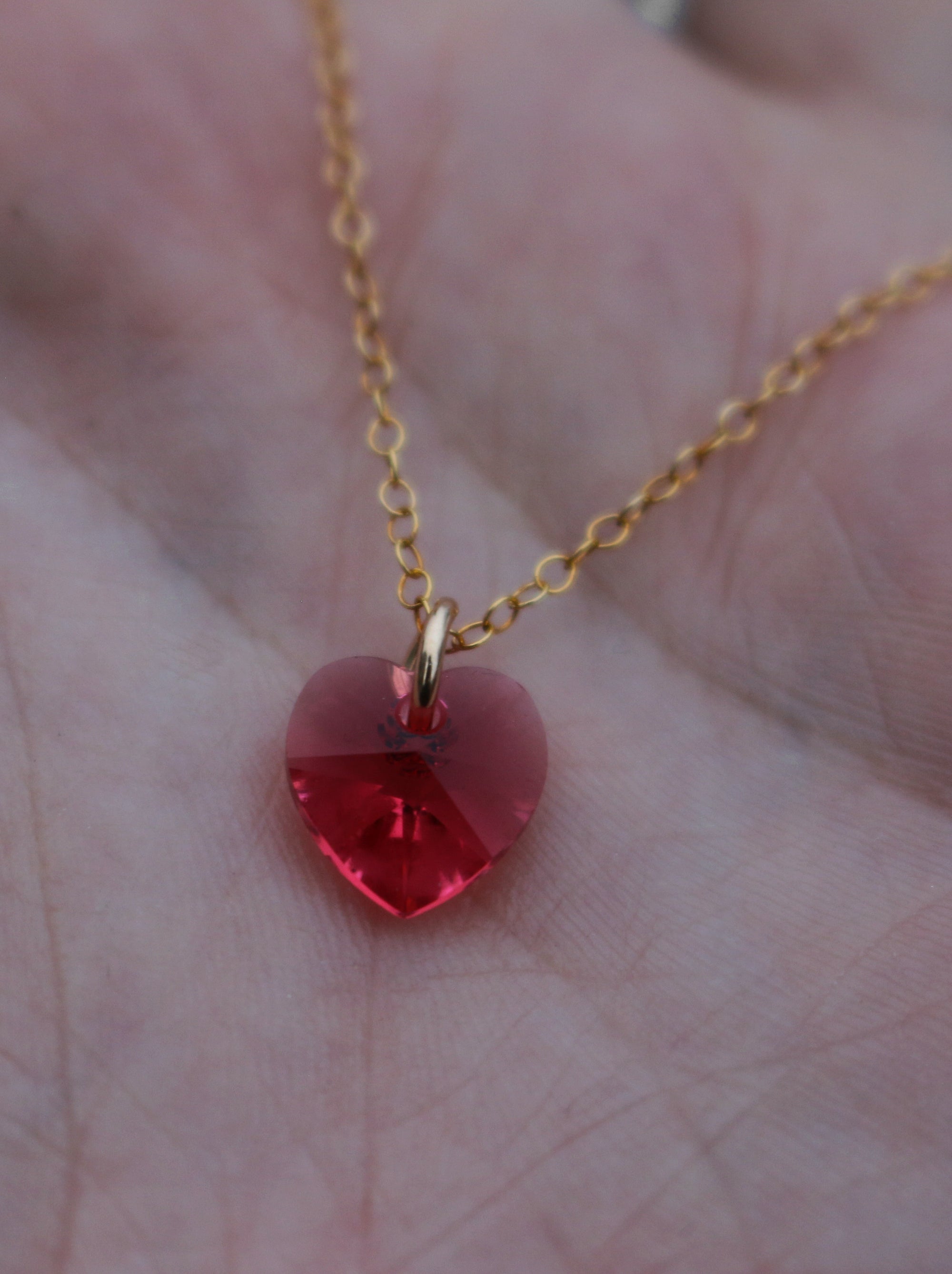 Swarovski Heart Gold Necklace