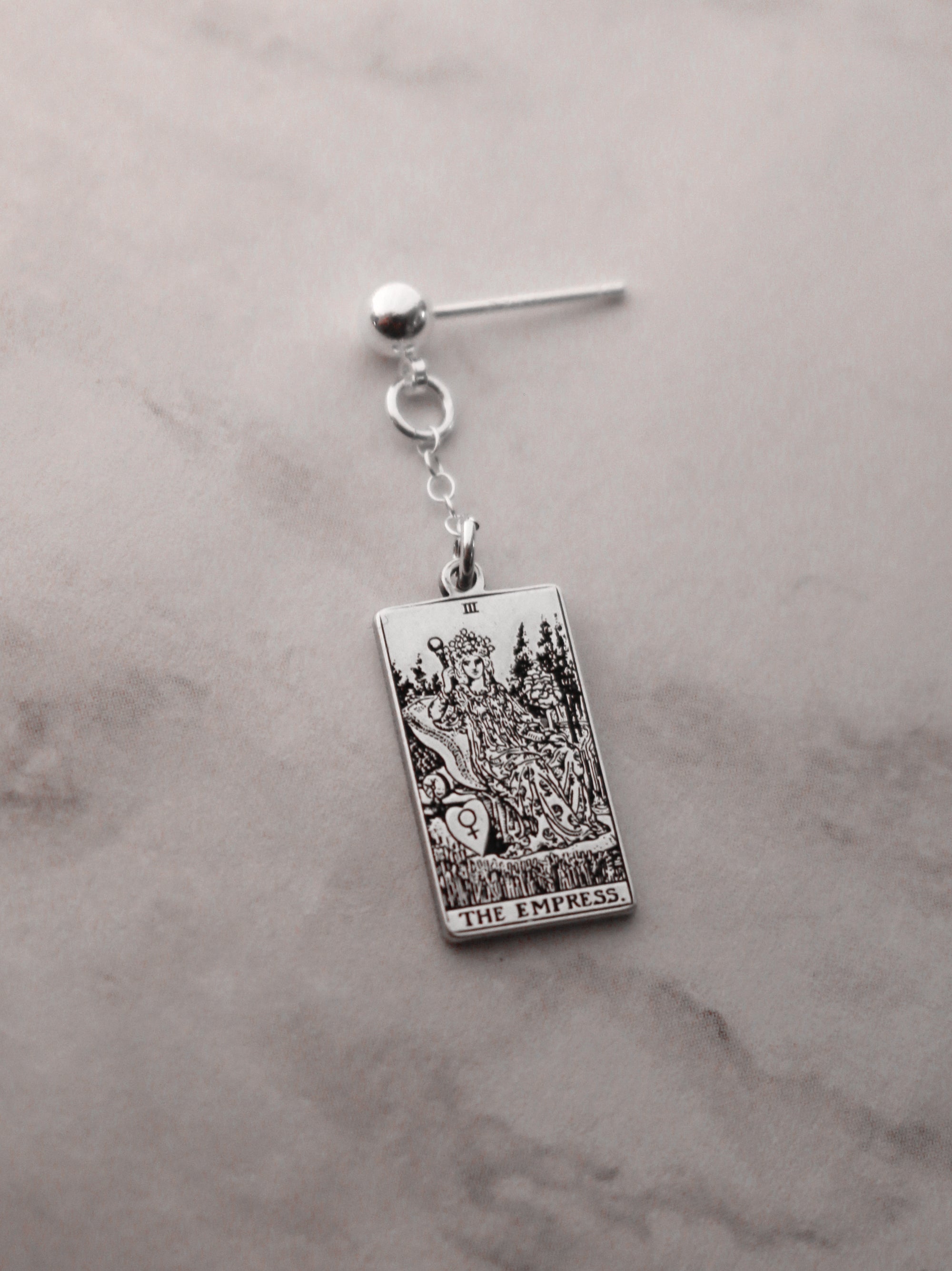 The Major Arcana Tarot Card Dangle Earring - Sterling Silver