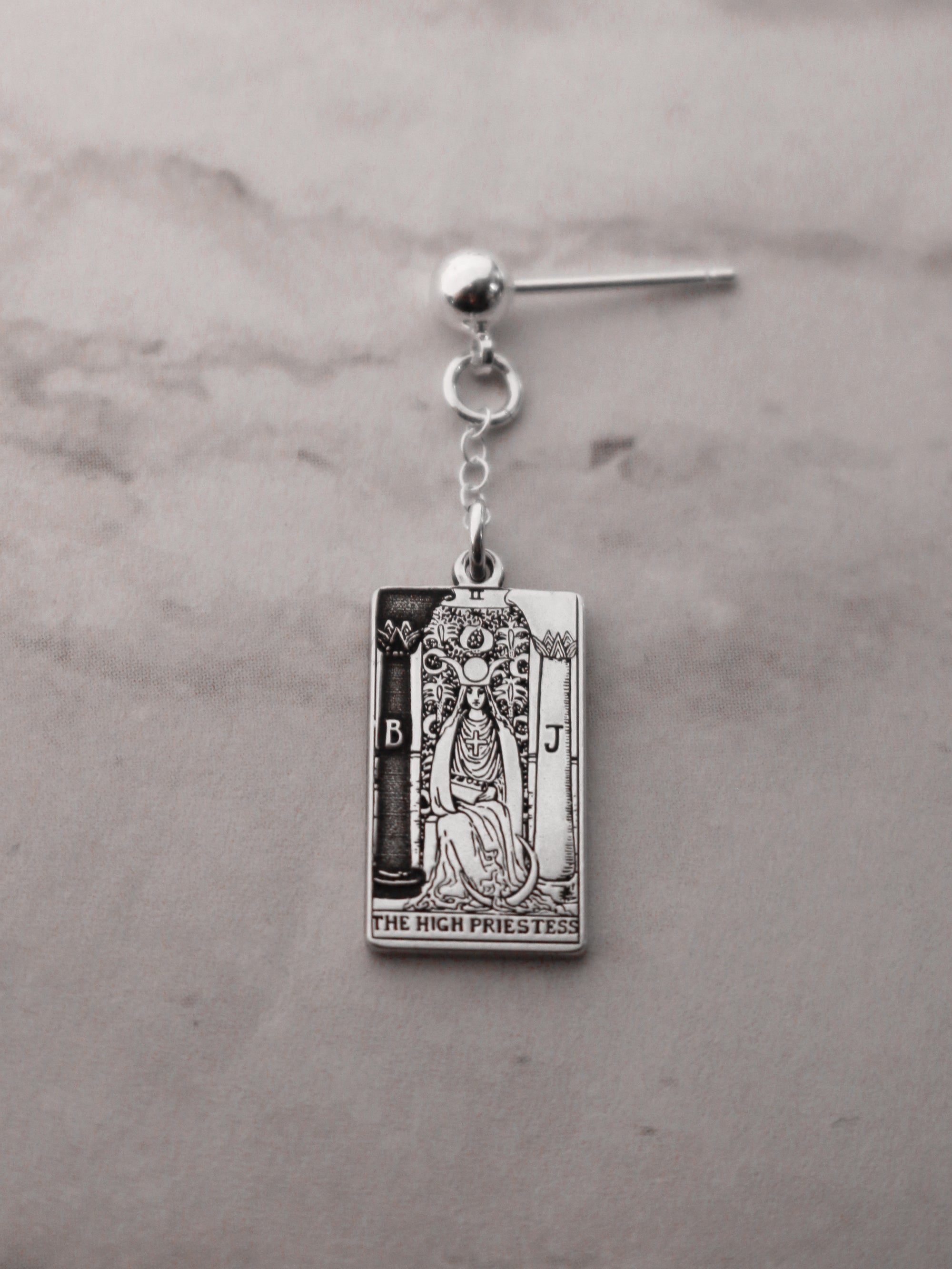The Major Arcana Tarot Card Dangle Earring - Sterling Silver