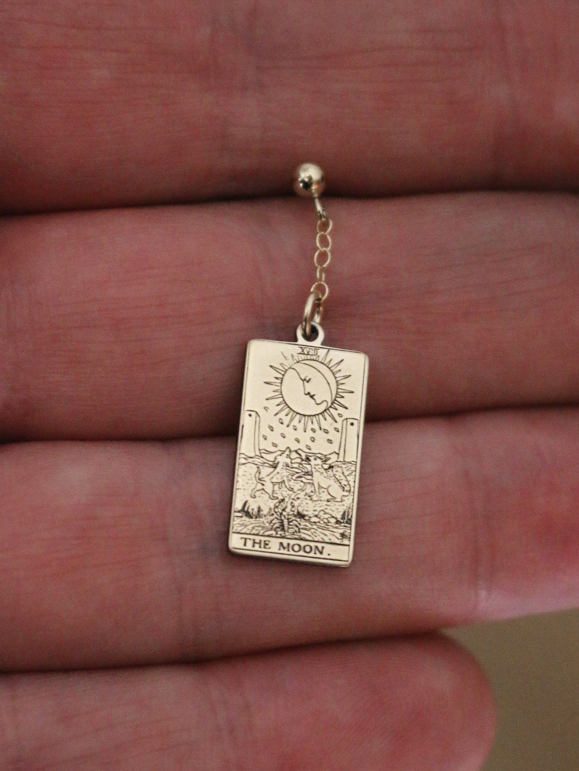 The Major Arcana Tarot Card Dangle Earring - Sterling Silver