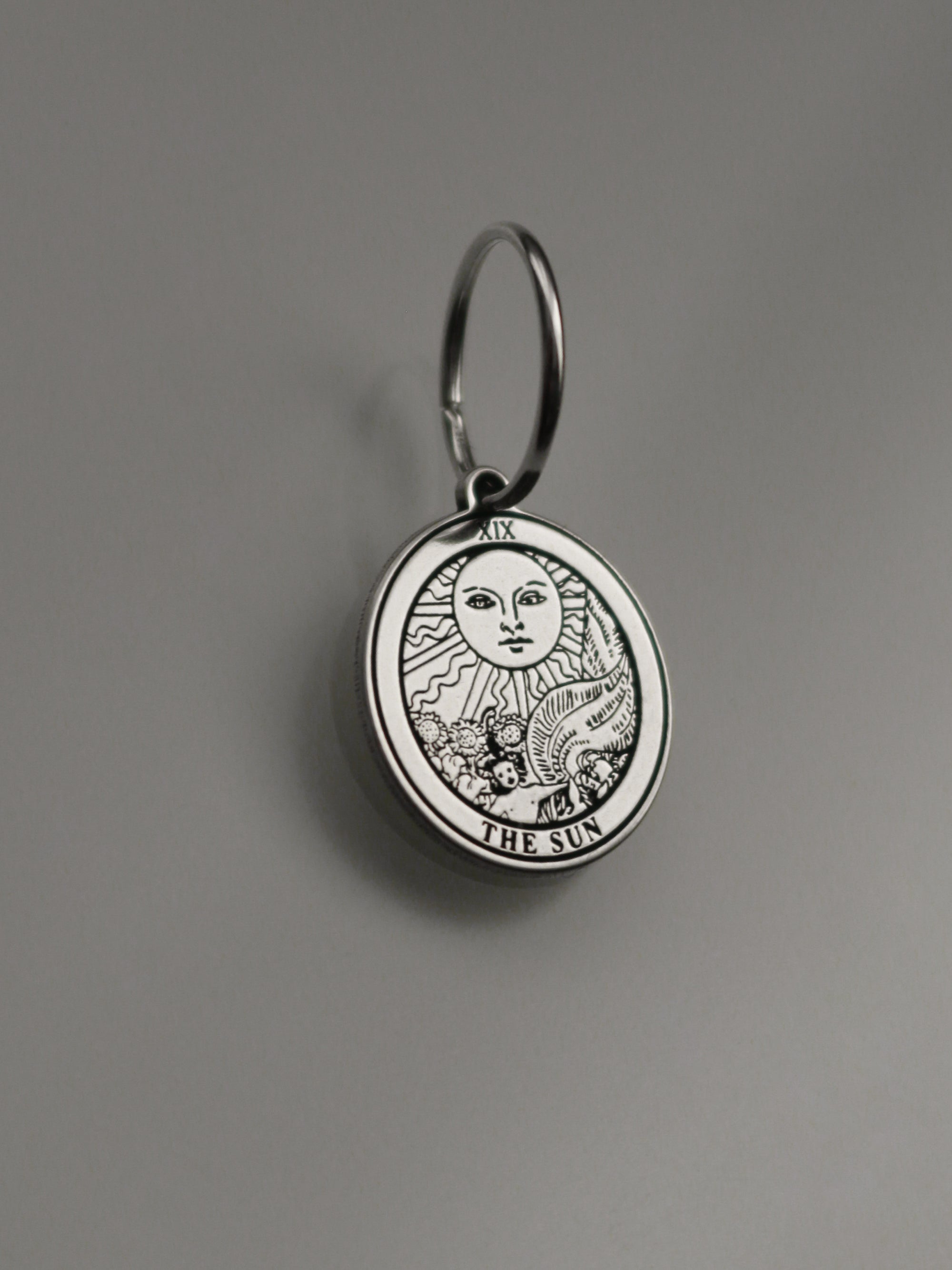 Round Tarot Card Hoop Earring
