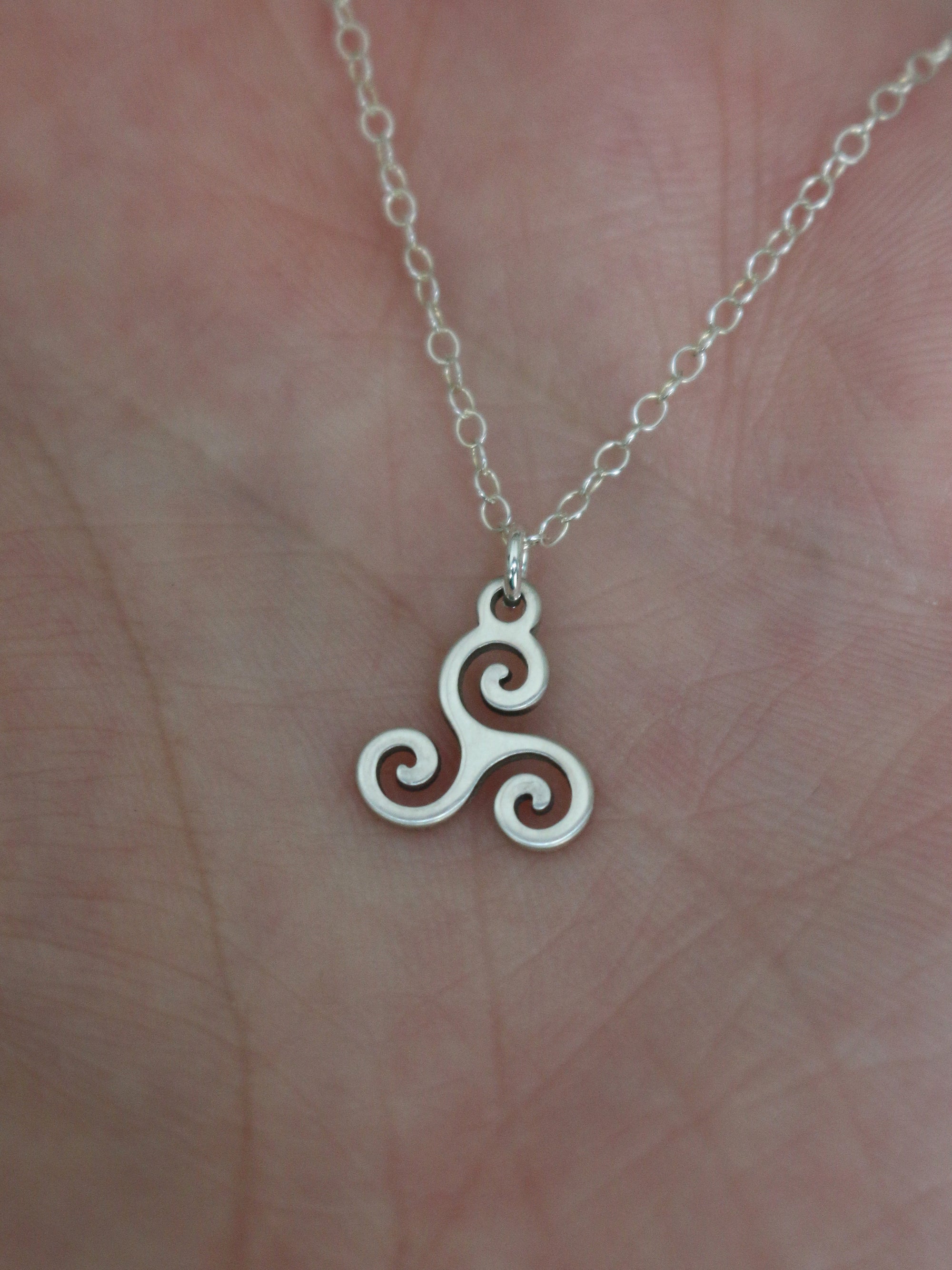 Triskele Necklace - Sterling Silver