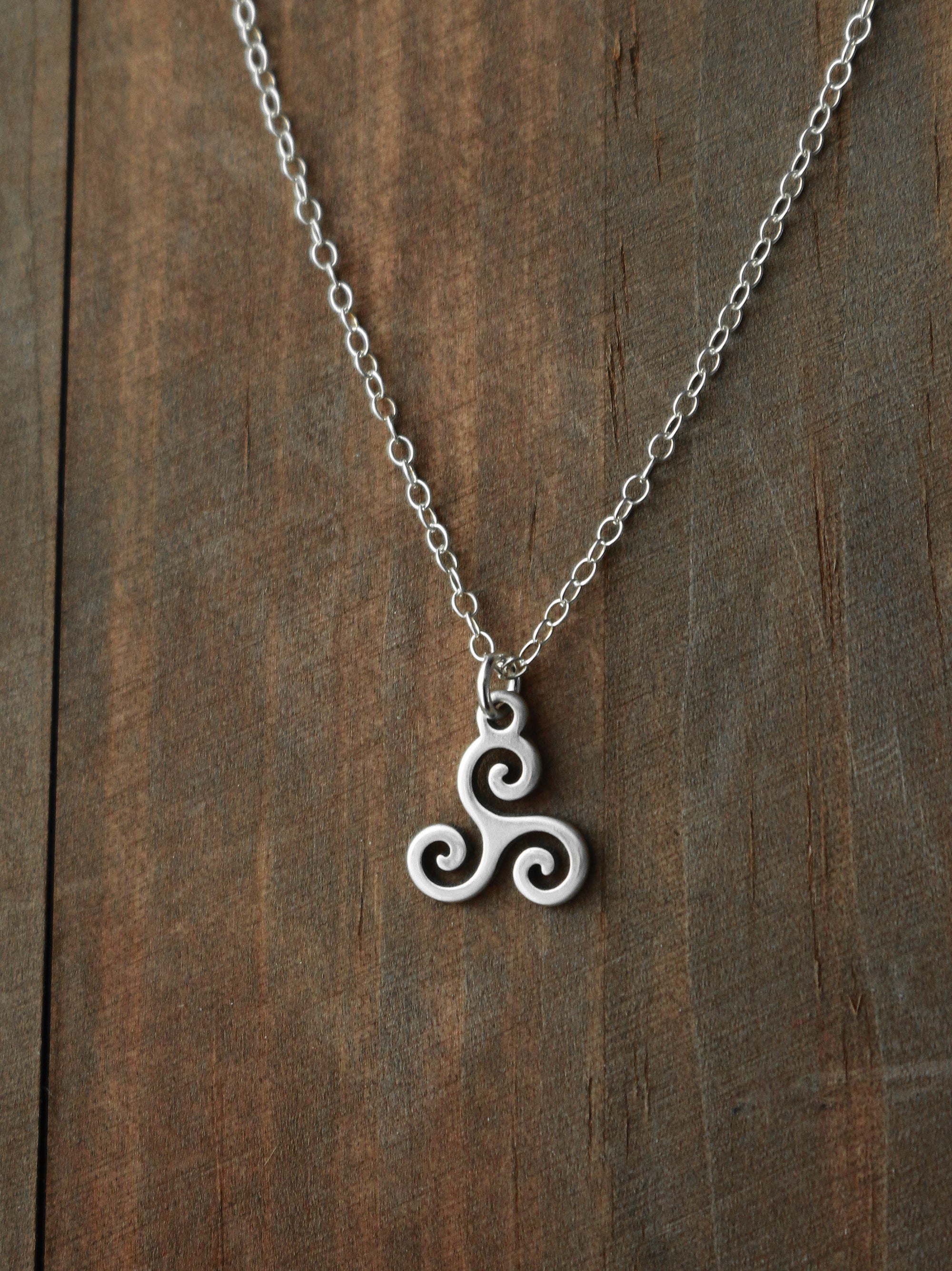 Triskele Necklace - Sterling Silver