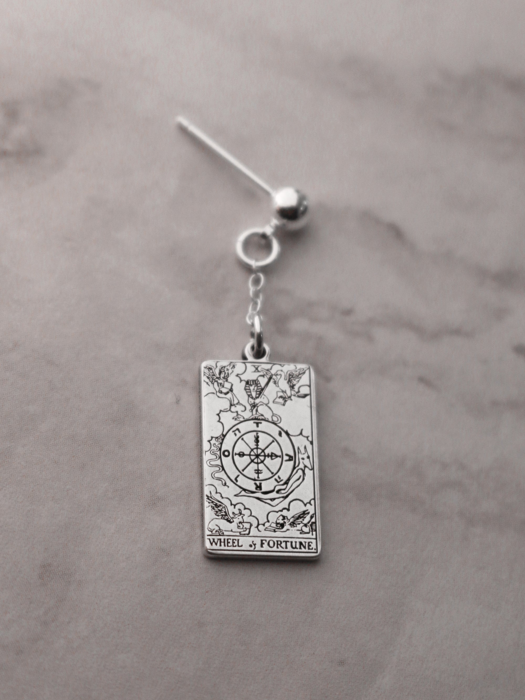 The Major Arcana Tarot Card Dangle Earring - Sterling Silver