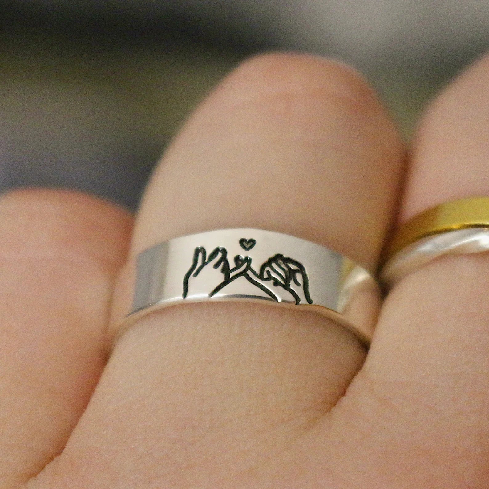 Pinky Swear Heart Ring
