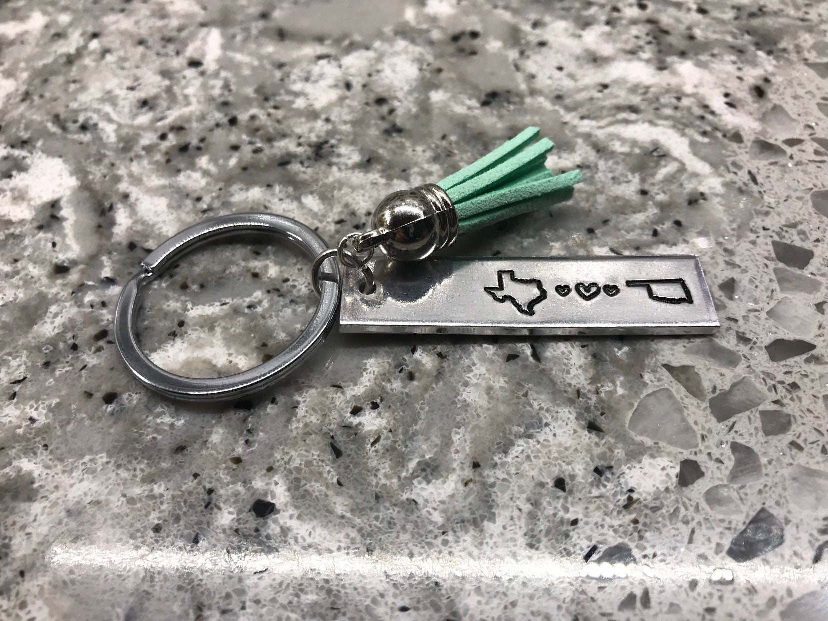 52 STATES (dc & pr), 11 COUNTRIES Long Distance Relationship State Keychain (1) | Anniversary Gifts for Boyfriend | Couples Living Apart