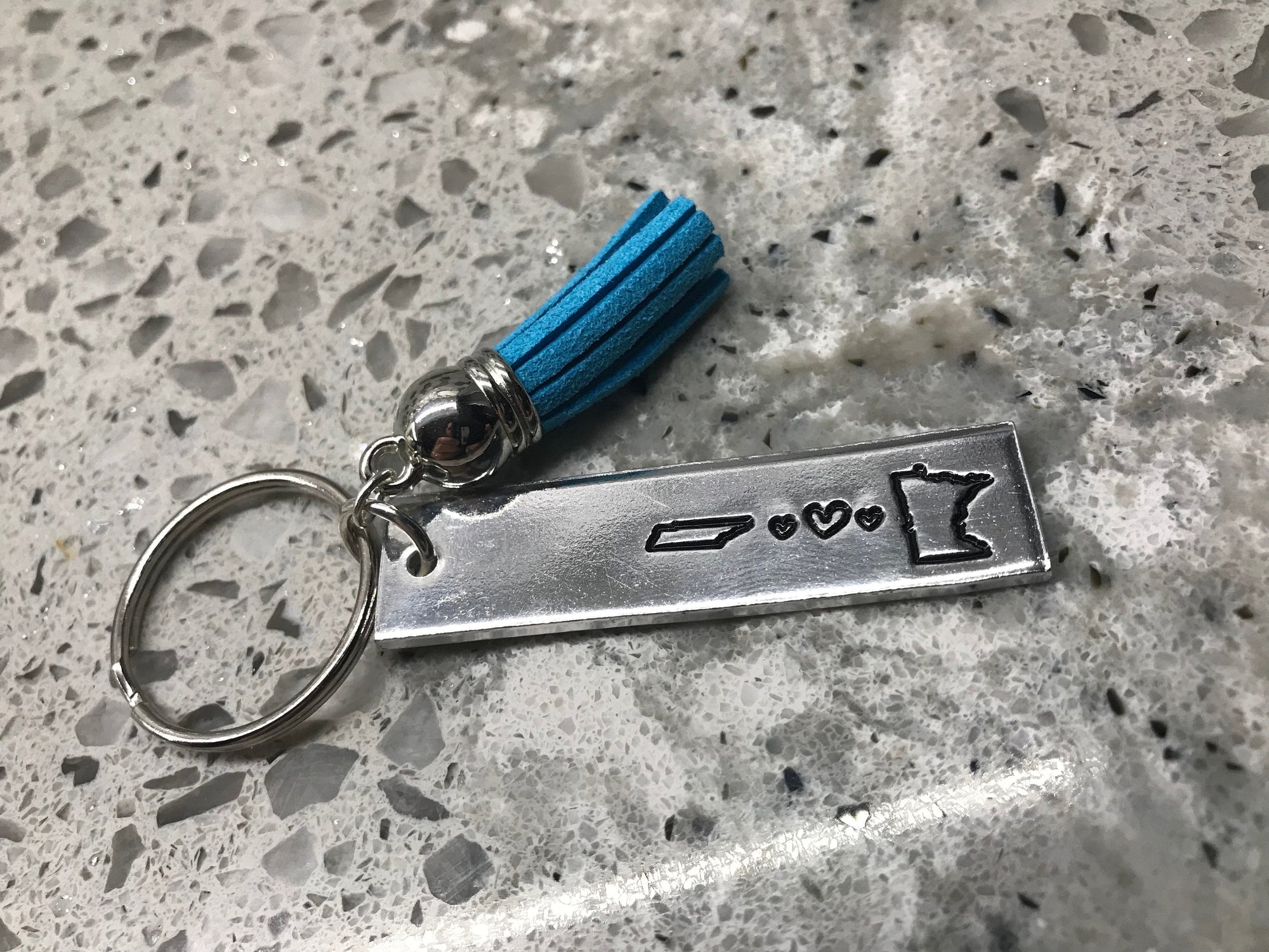 52 STATES (dc & pr), 11 COUNTRIES Long Distance Relationship State Keychain (1) | Anniversary Gifts for Boyfriend | Couples Living Apart