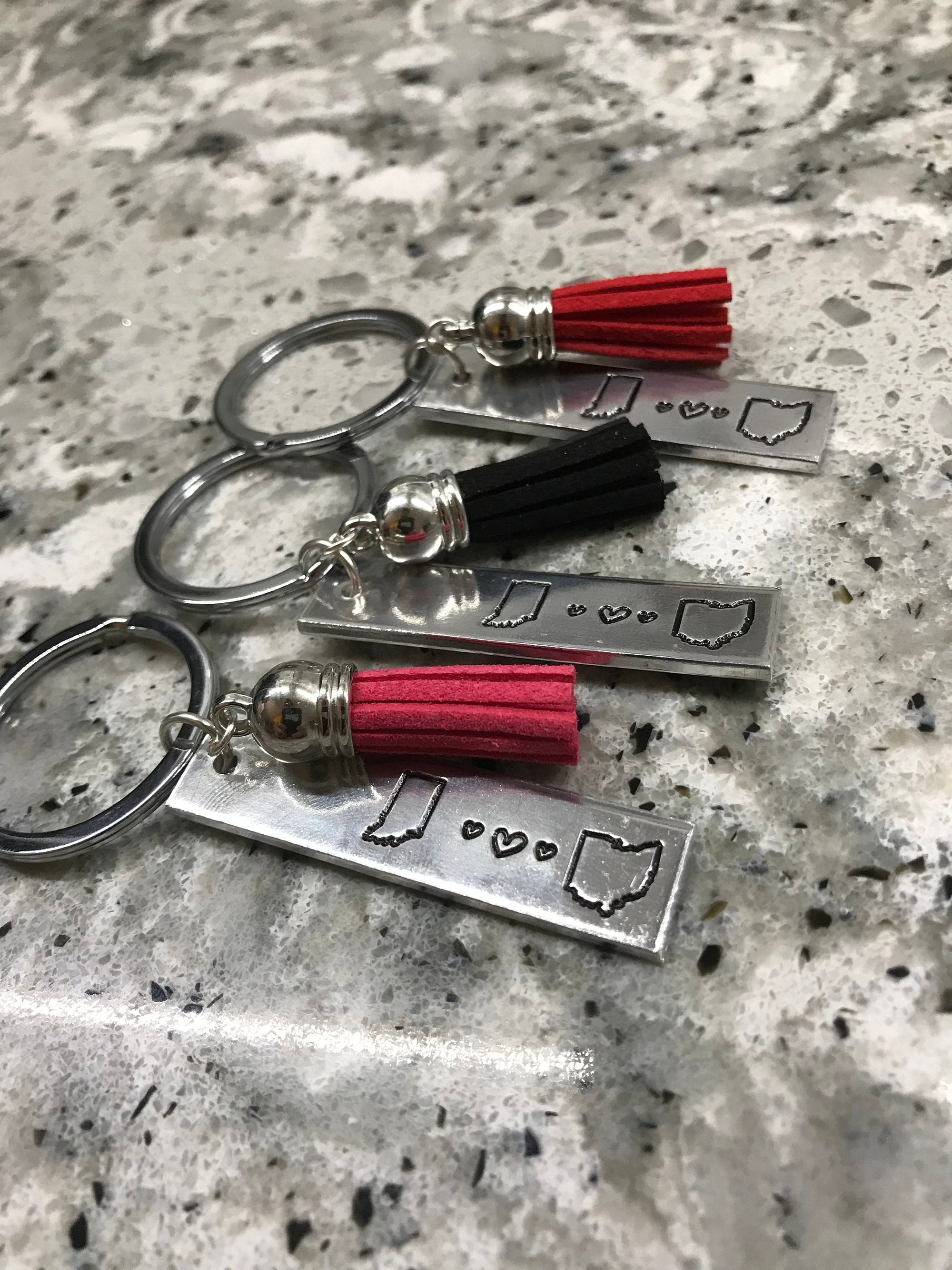 52 STATES (dc & pr), 11 COUNTRIES Long Distance Relationship State Keychain (1) | Anniversary Gifts for Boyfriend | Couples Living Apart