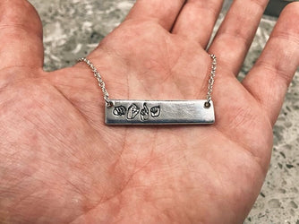 ASL Name Bar Necklace | American Sign Language Gift | ASL Fingerspelling | Sign Jewelry | Name Sign Jewelry | Finger Alphabet | Interpret