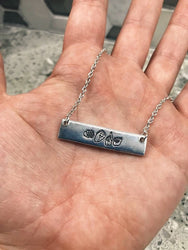 ASL Name Bar Necklace | American Sign Language Gift | ASL Fingerspelling | Sign Jewelry | Name Sign Jewelry | Finger Alphabet | Interpret